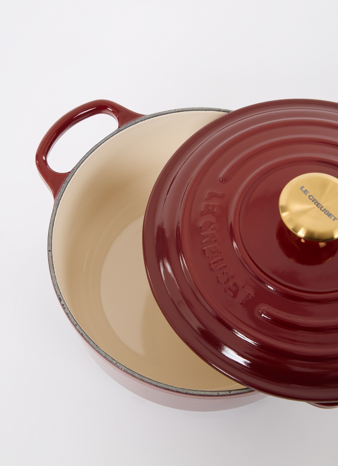 Le Creuset Signature braad-/stoofpan Ø20 cm - voorkant 3 garnet / rood