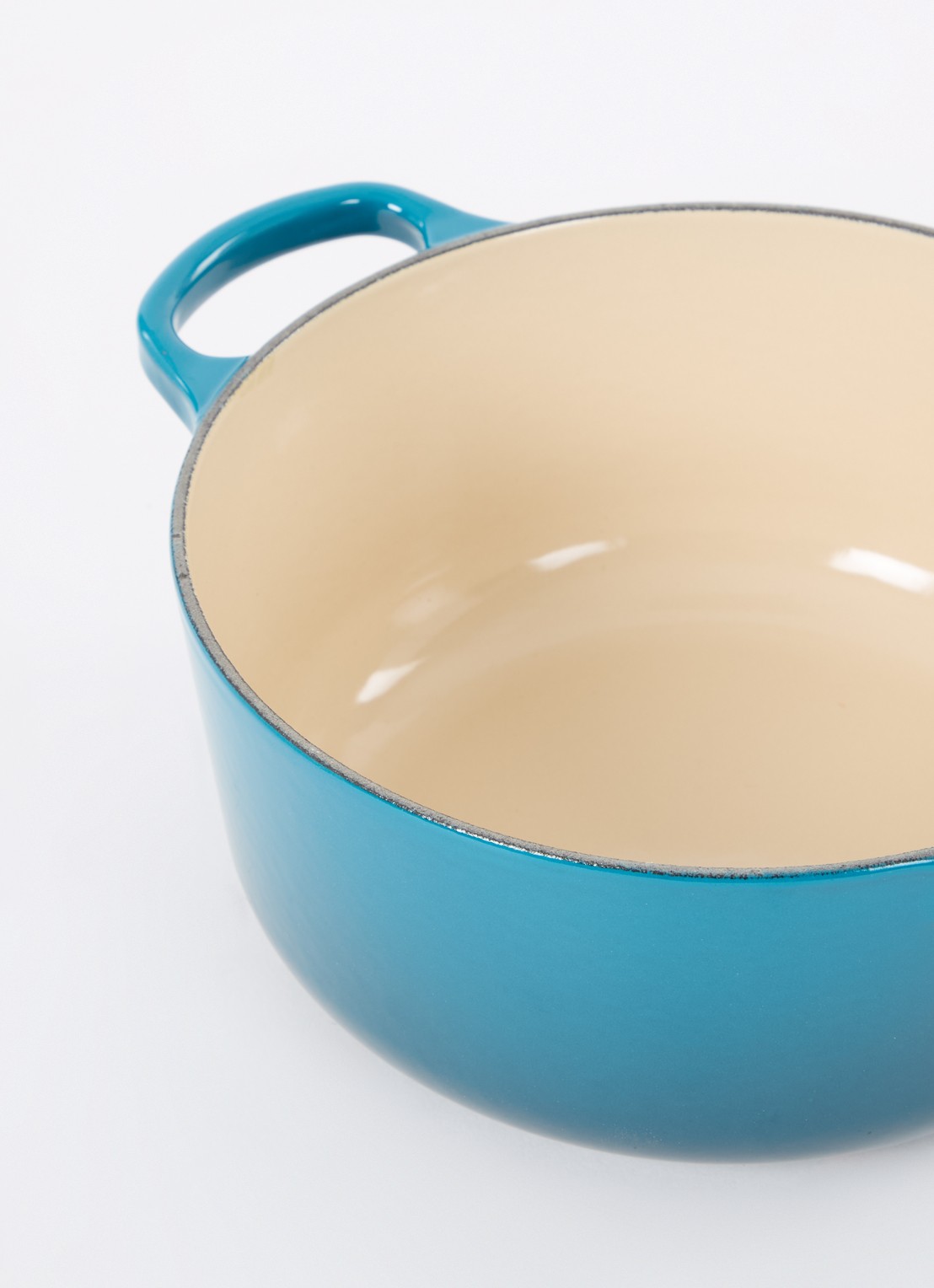Le Creuset Signature braad-/stoofpan Ø20 cm - detail deep teal / blauw