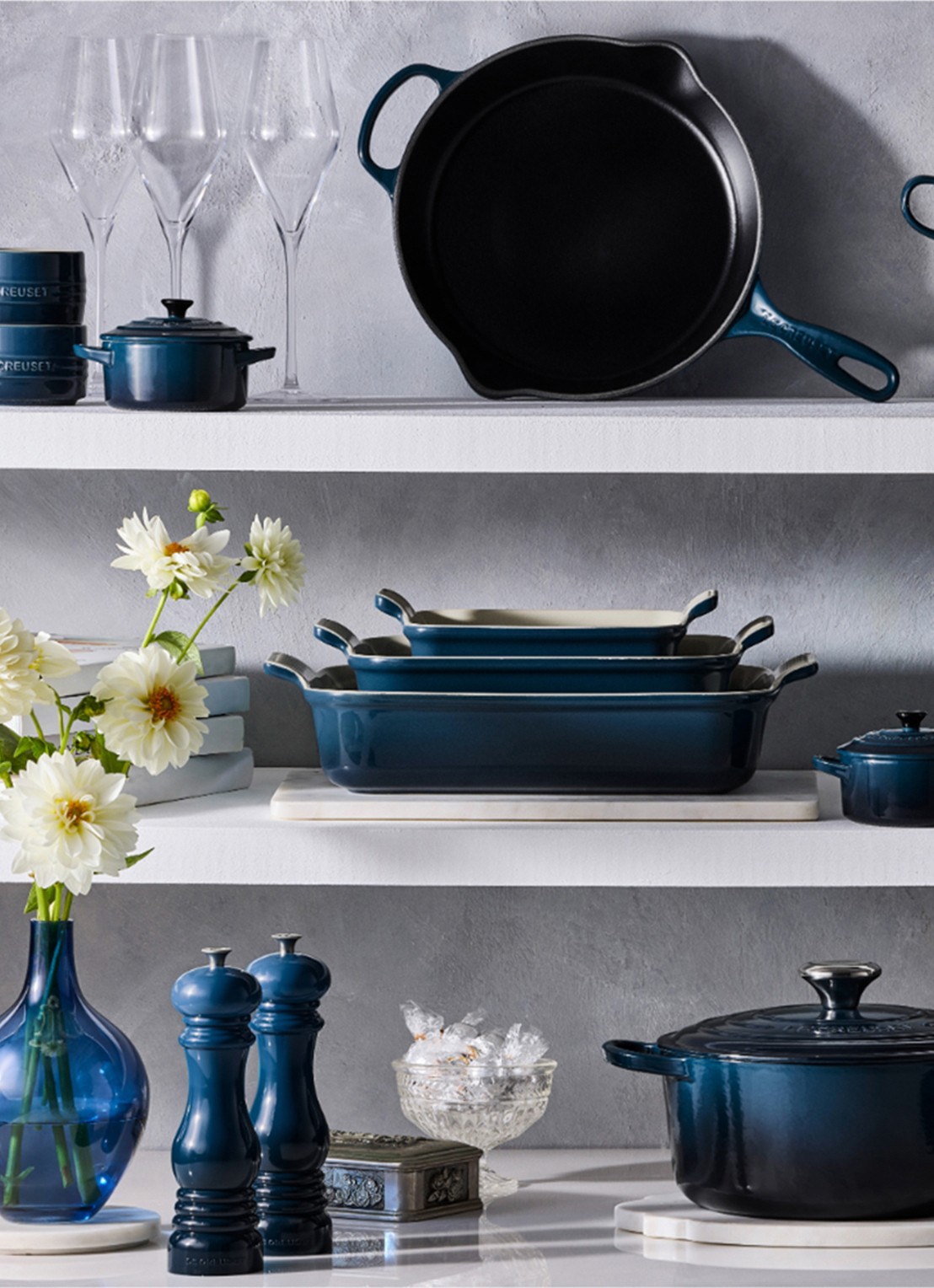 Le Creuset Signature braad-/stoofpan Ø24 cm - detail 3 donkerblauw