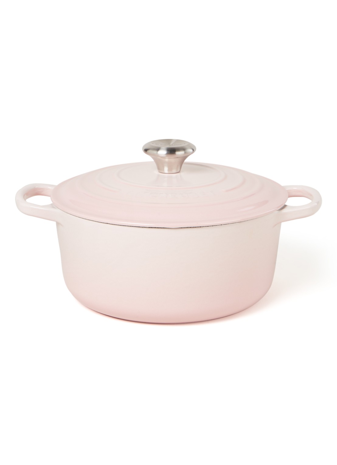 Le Creuset Signature braad-/stoofpan Ø24 cm - voorkant shell pink / roze