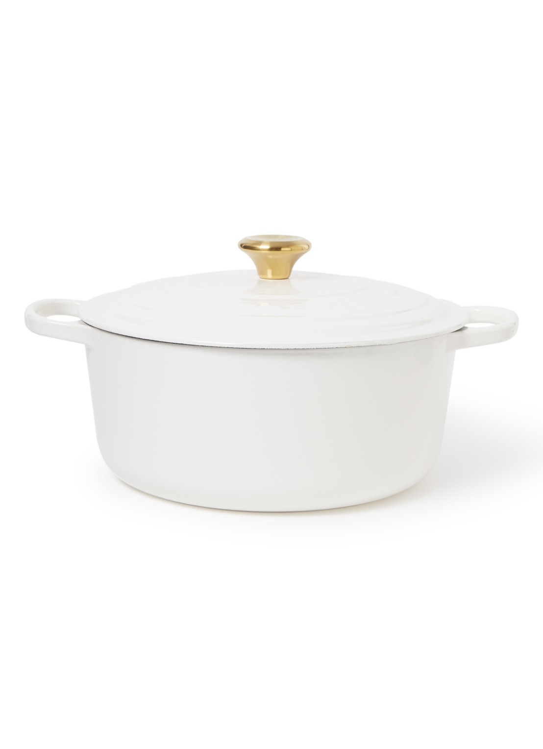 Le Creuset Signature braad-/stoofpan Ø28 cm - voorkant white / wit