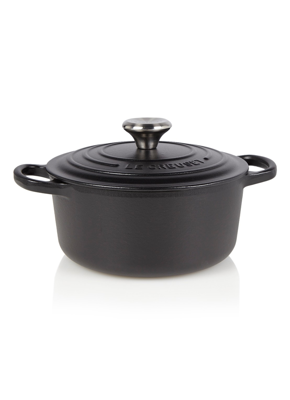 Le Creuset Signature braadpan Ø18 cm - voorkant mat zwart / zwart