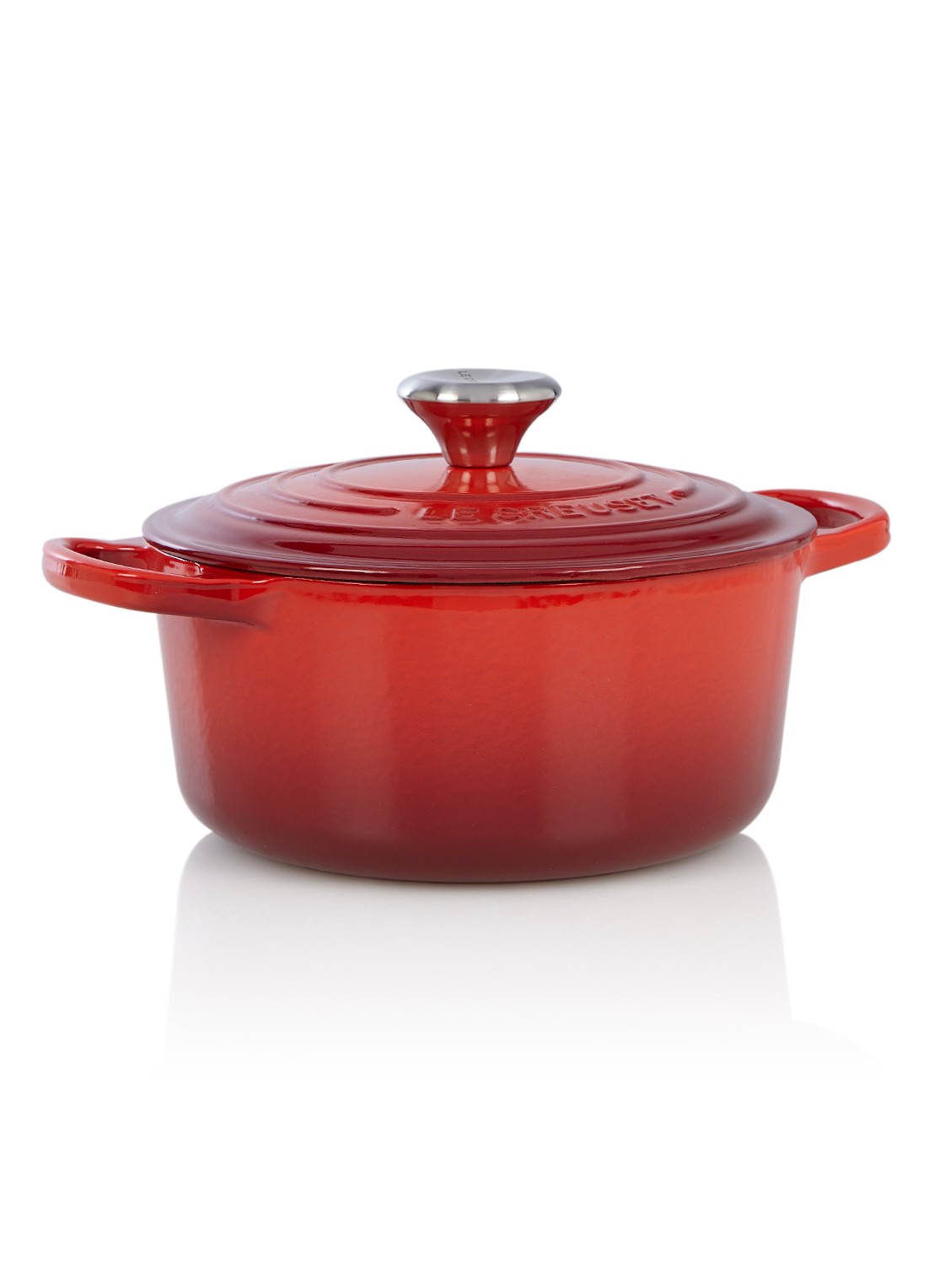 Le Creuset Signature braadpan Ø18 cm - voorkant kersenrood / rood