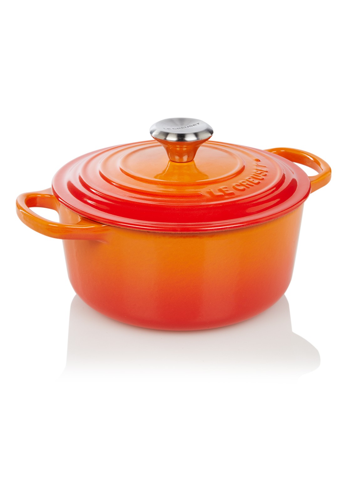 Le Creuset Signature braadpan Ø18 cm - voorkant oranjerood / oranje