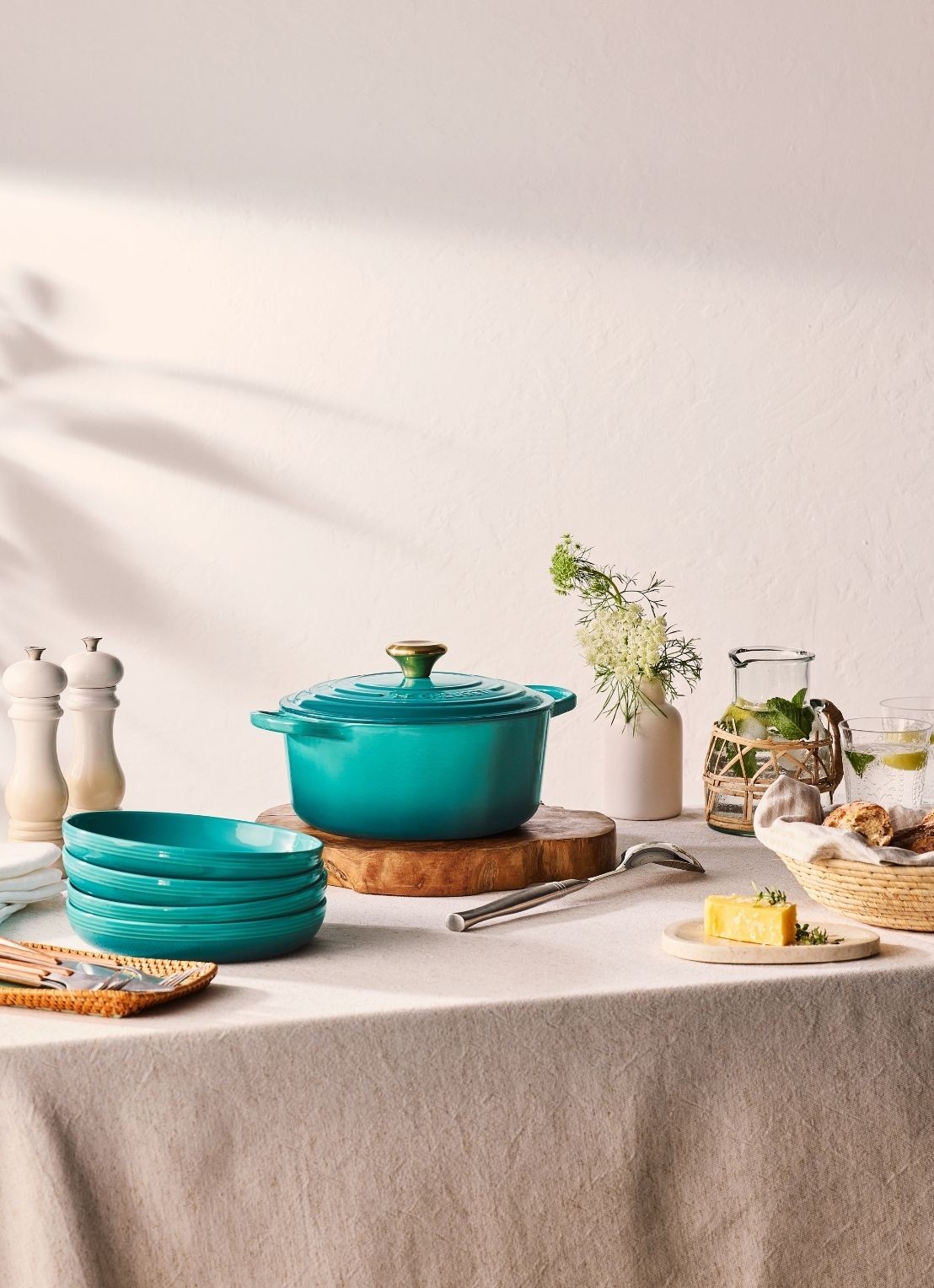 Le Creuset Signature braadpan 20 cm - detail 3 blauw