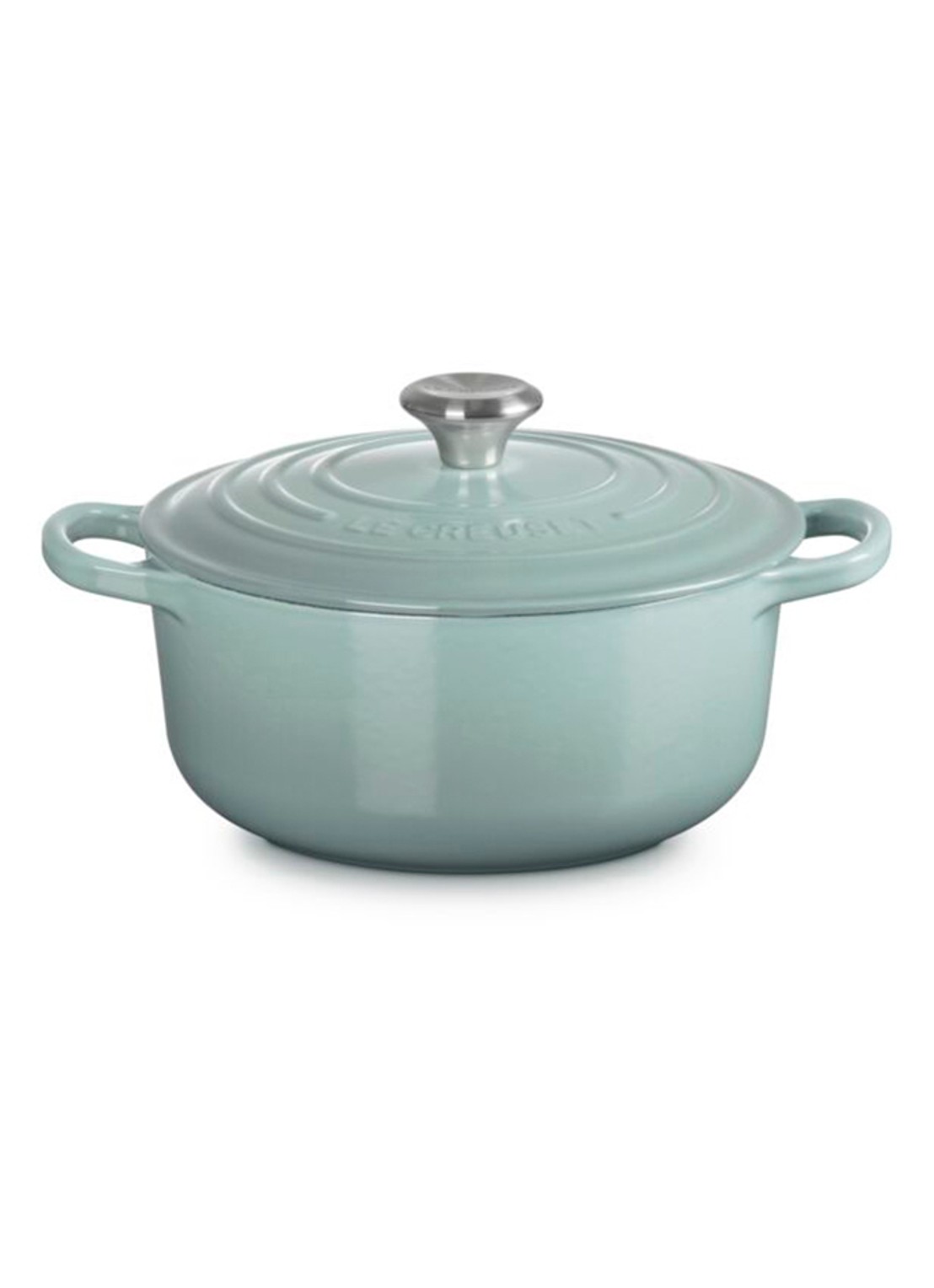 Le Creuset Signature braadpan 20 cm - voorkant 4 lichtgrijs
