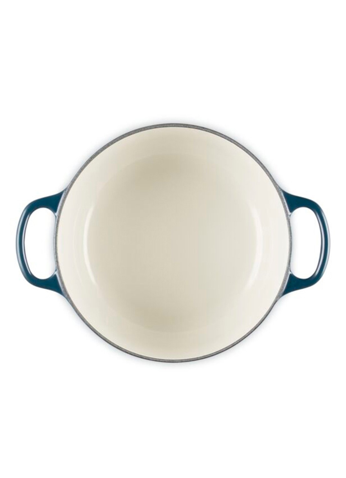 Le Creuset Signature braadpan 20 cm - detail donkerblauw