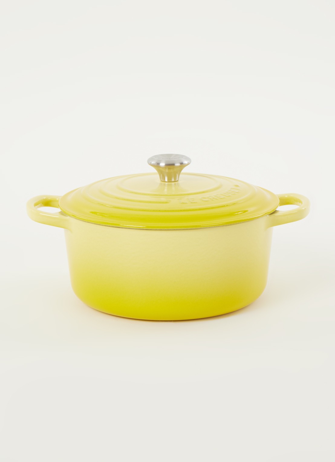 Le Creuset Signature braadpan 22 cm - voorkant 2 geel