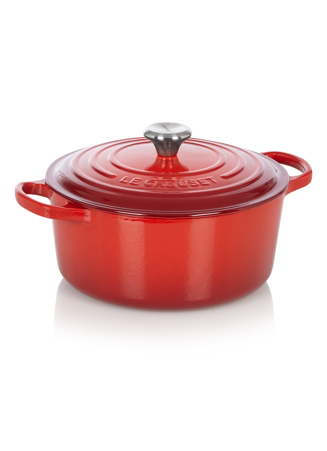Le Creuset Signature braadpan Ø22 cm - voorkant kersenrood / rood