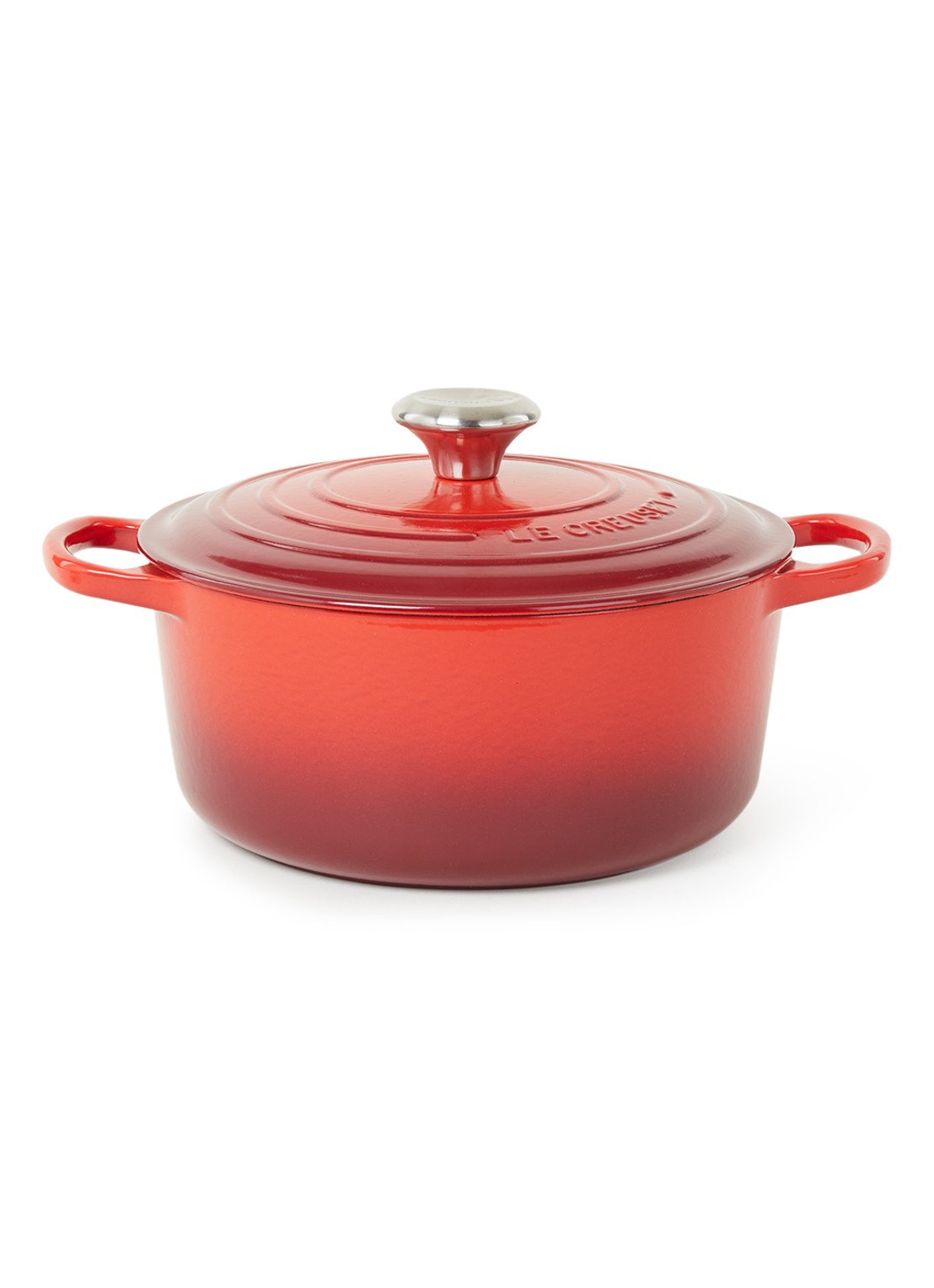 Le Creuset Signature braadpan Ø24 cm - voorkant 2 kersenrood / rood