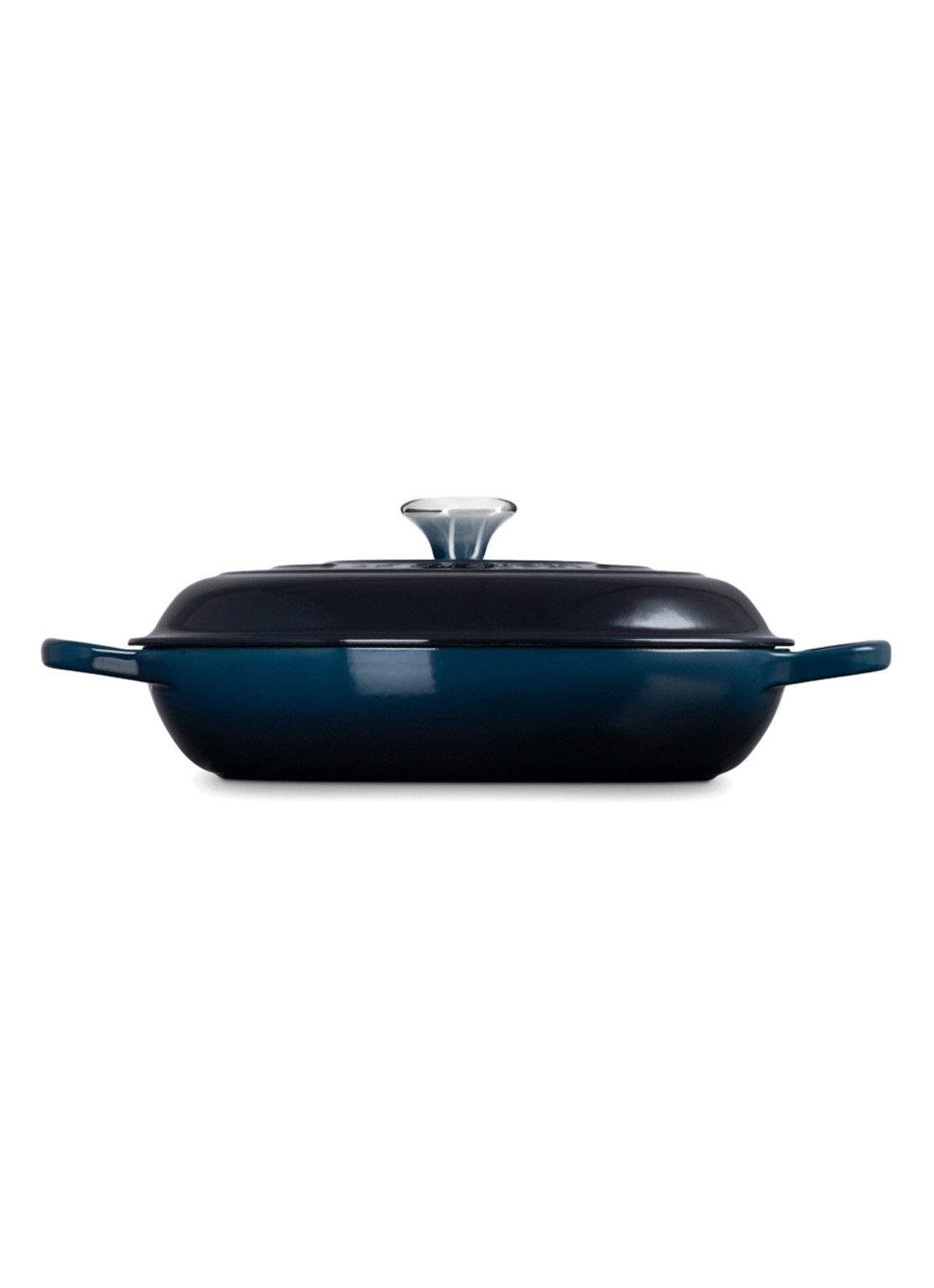 Le Creuset Signature braadpan Ø24 cm - achterkant donkerblauw