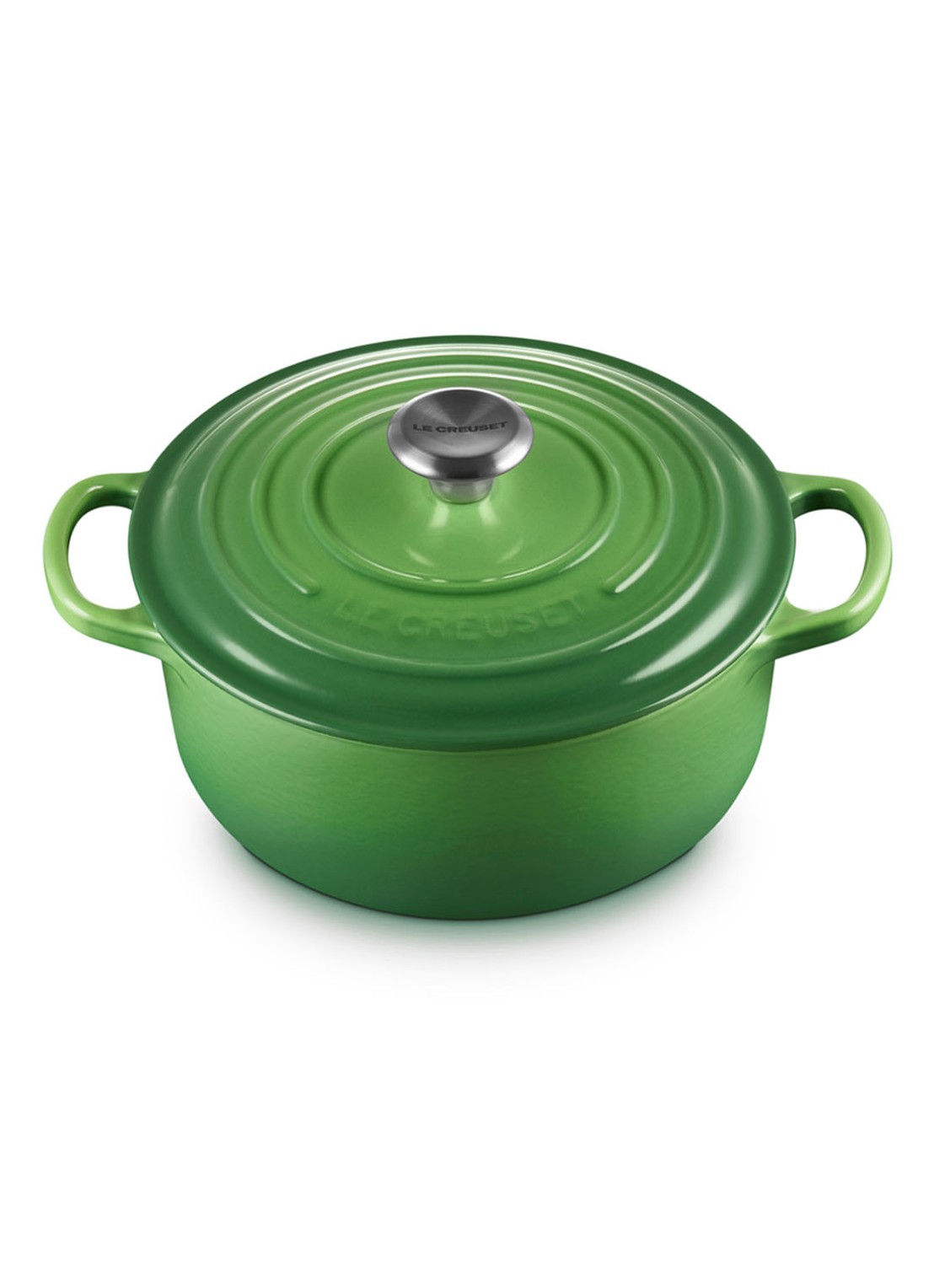 Le Creuset Signature braadpan Ø24 cm - voorkant groen