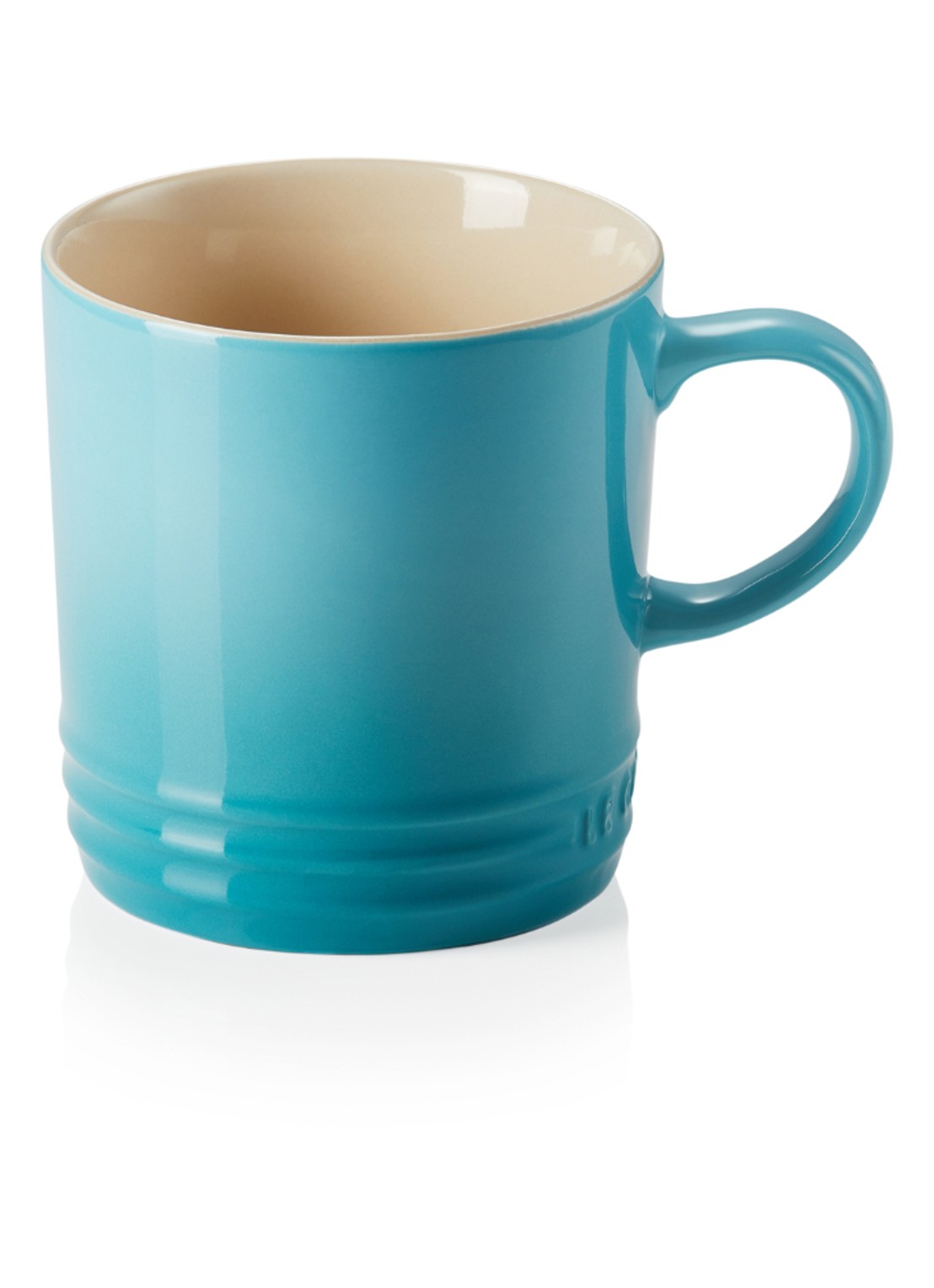 Le Creuset Signature braadpan 24 cm - voorkant caribbean blue / blauw