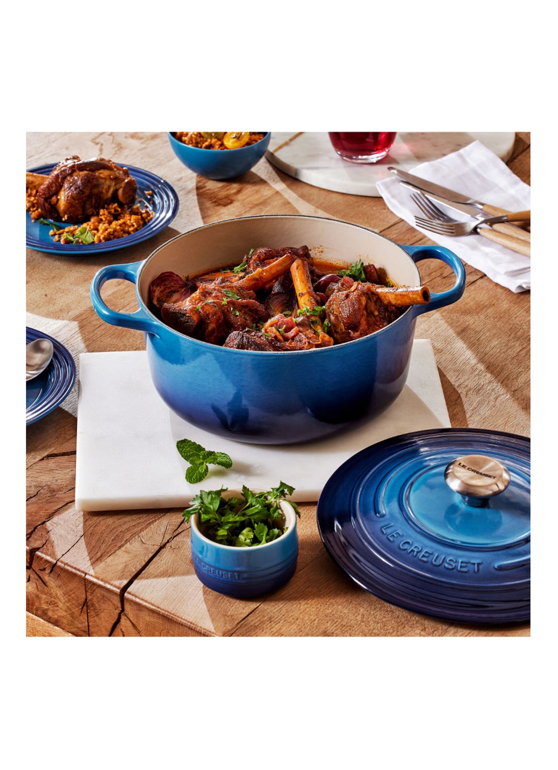 Le Creuset Signature braadpan Ø24 cm - detail 7 azure / blauw
