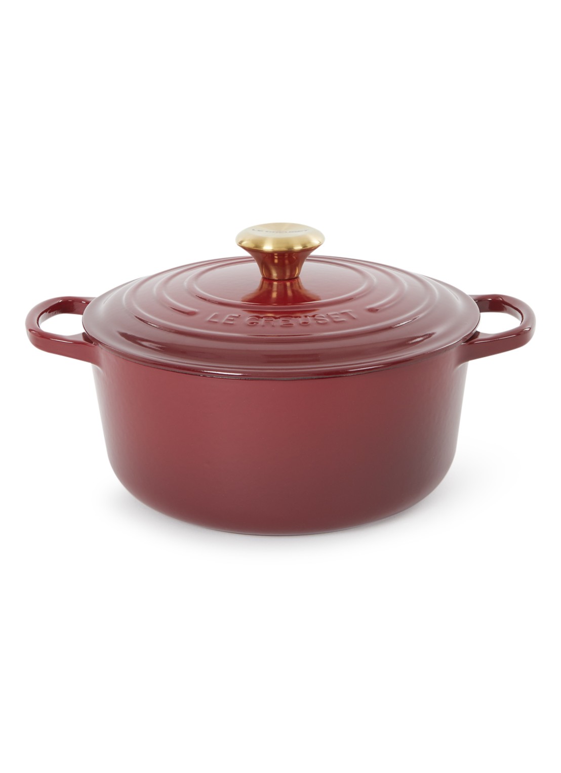 Le Creuset Signature braadpan Ø24 cm - voorkant garnet / rood
