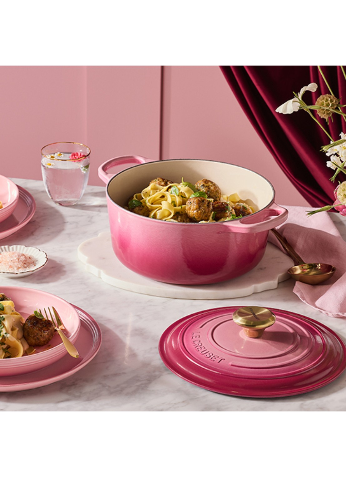 Le Creuset Signature braadpan Ø24 cm - detail 6 berry / roze