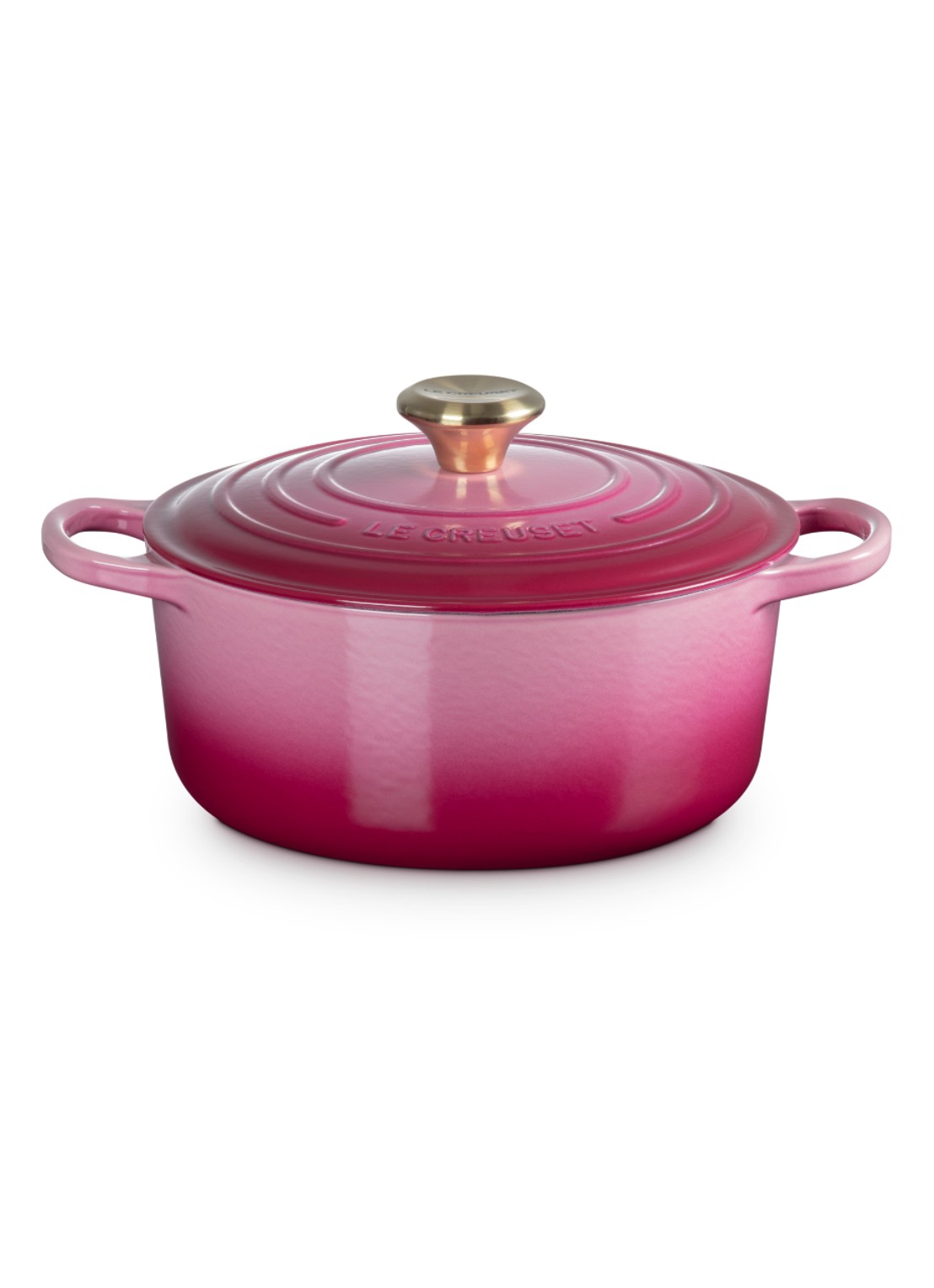 Le Creuset Signature braadpan Ø24 cm - voorkant berry / roze