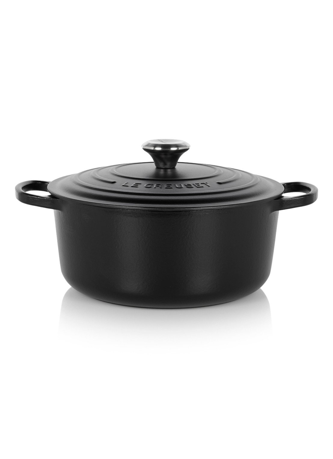 Le Creuset Signature braadpan Ø26 cm - voorkant mat zwart / zwart