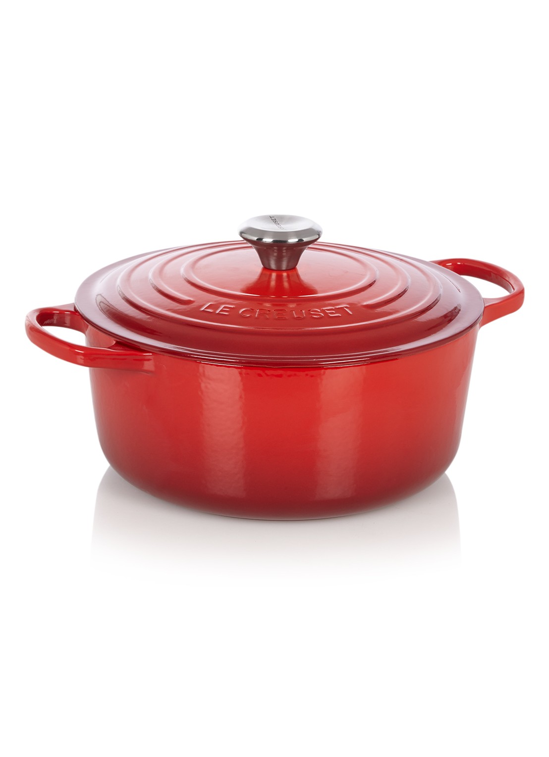 Le Creuset Signature braadpan Ø26 cm - voorkant kersenrood / rood