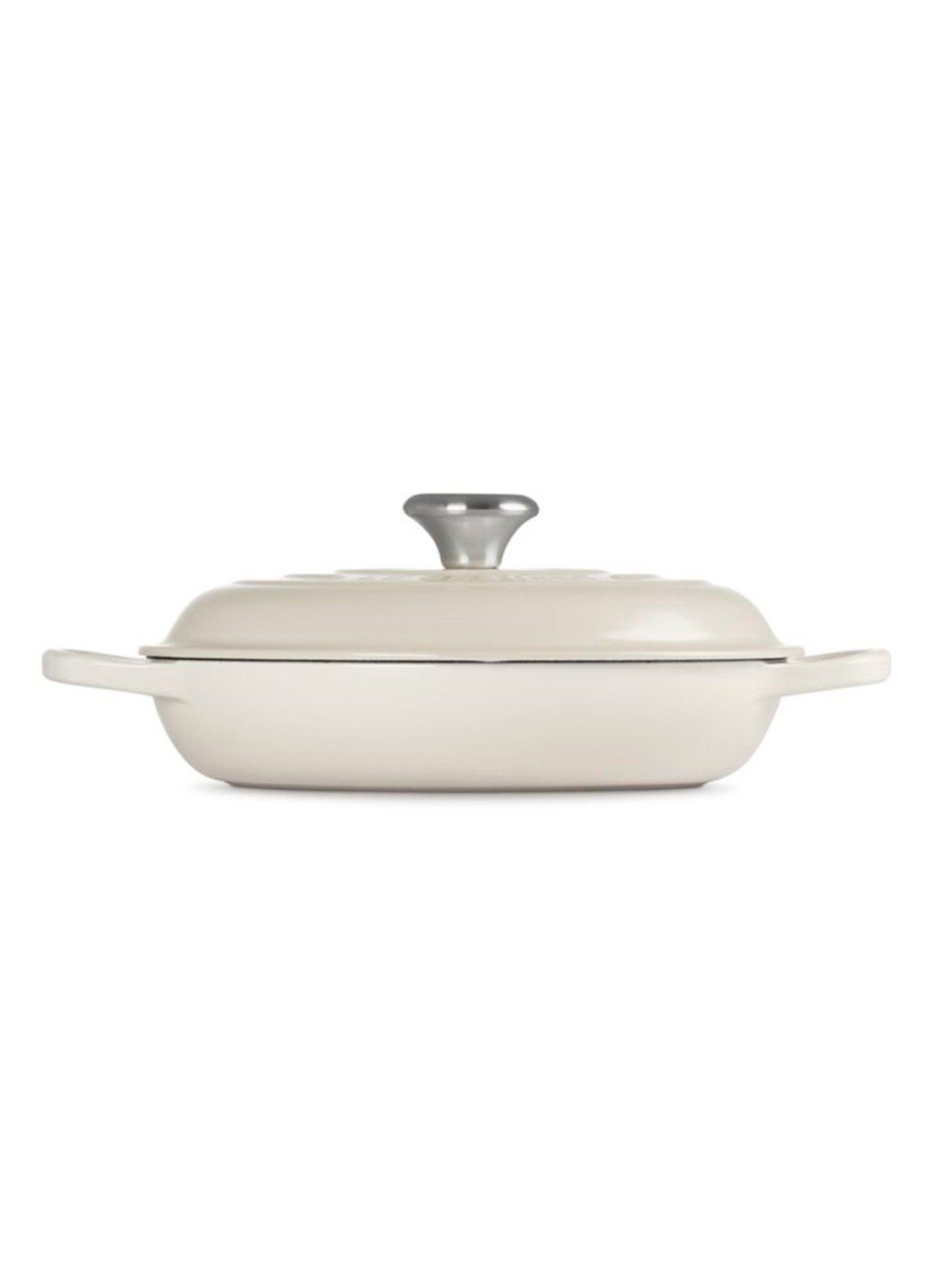 Le Creuset Signature braadpan 26 cm - achterkant gebroken wit