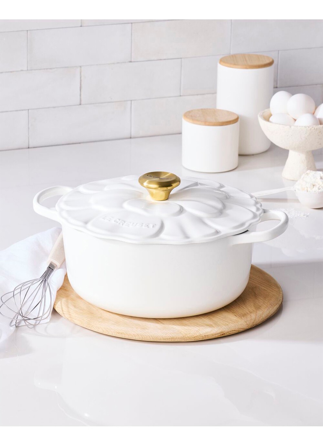 Le Creuset Signature braadpan 26 cm - detail 5 wit