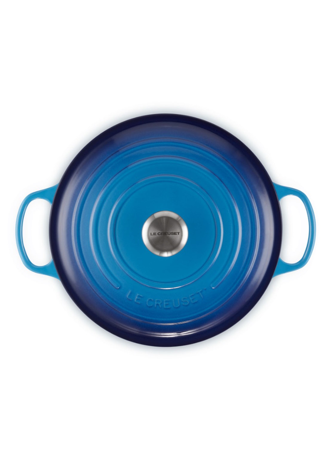 Le Creuset Signature braadpan 28 cm  - detail 2 azure / blauw