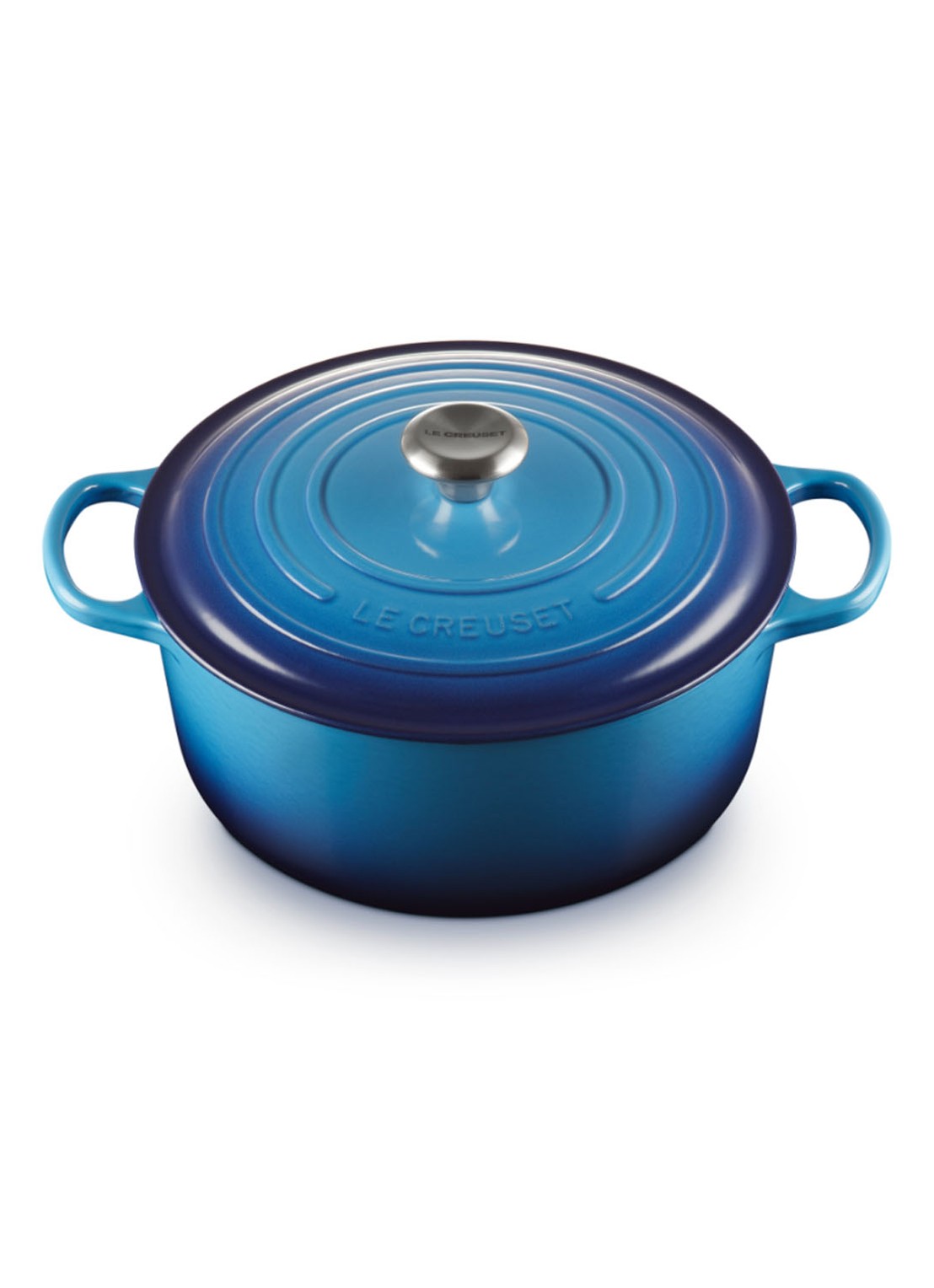 Le Creuset Signature braadpan 28 cm  - voorkant 6 azure / blauw