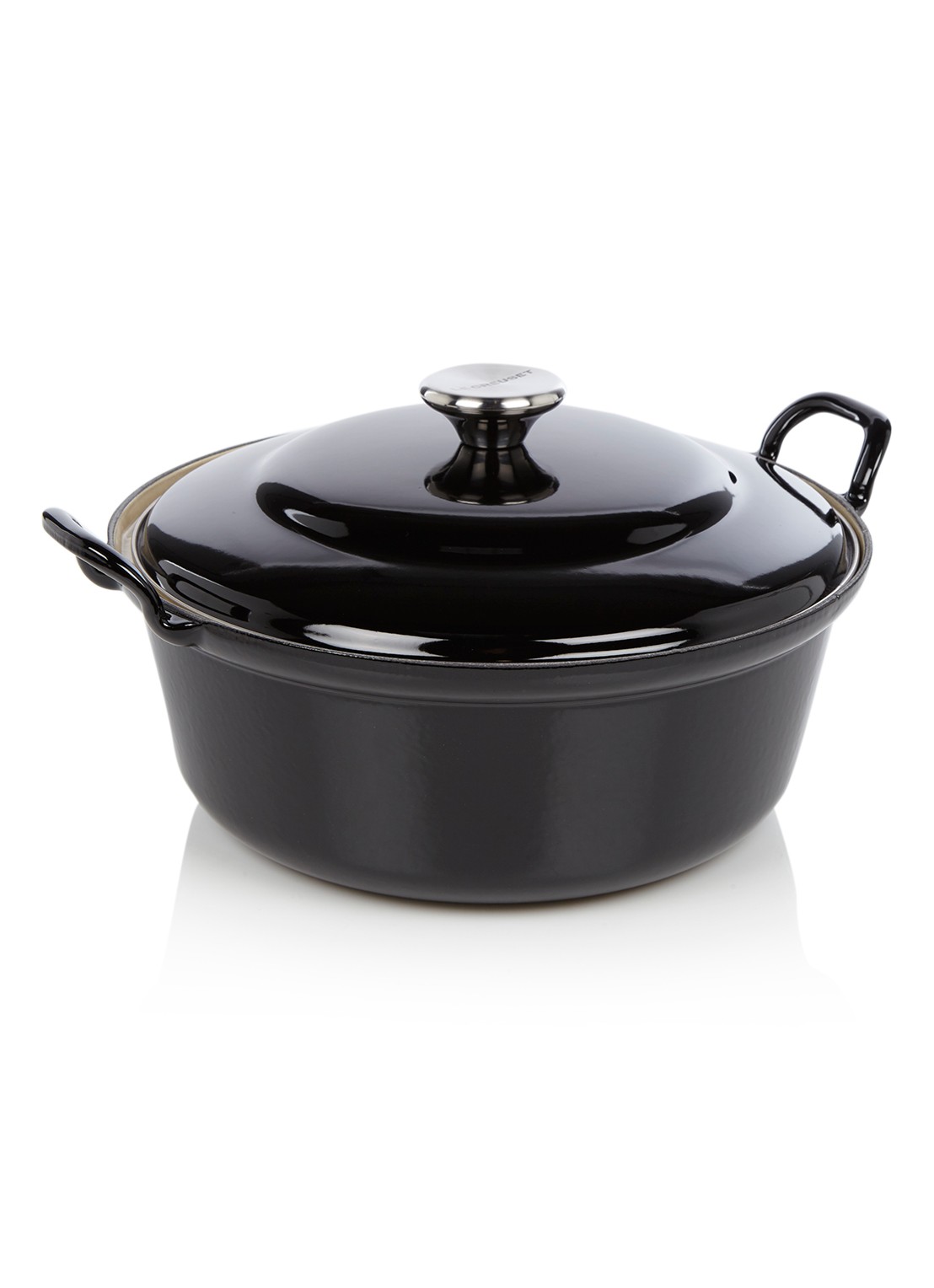 Le Creuset Signature braadpan Ø28 cm - voorkant ebbenzwart / zwart