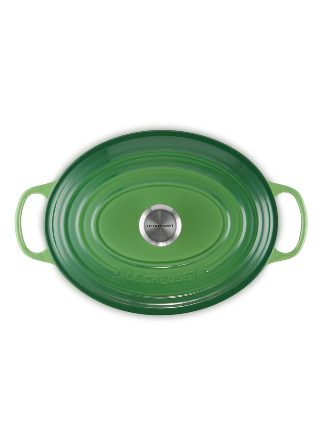 Le Creuset Signature braadpan 29 cm - detail 2 bamboo / groen