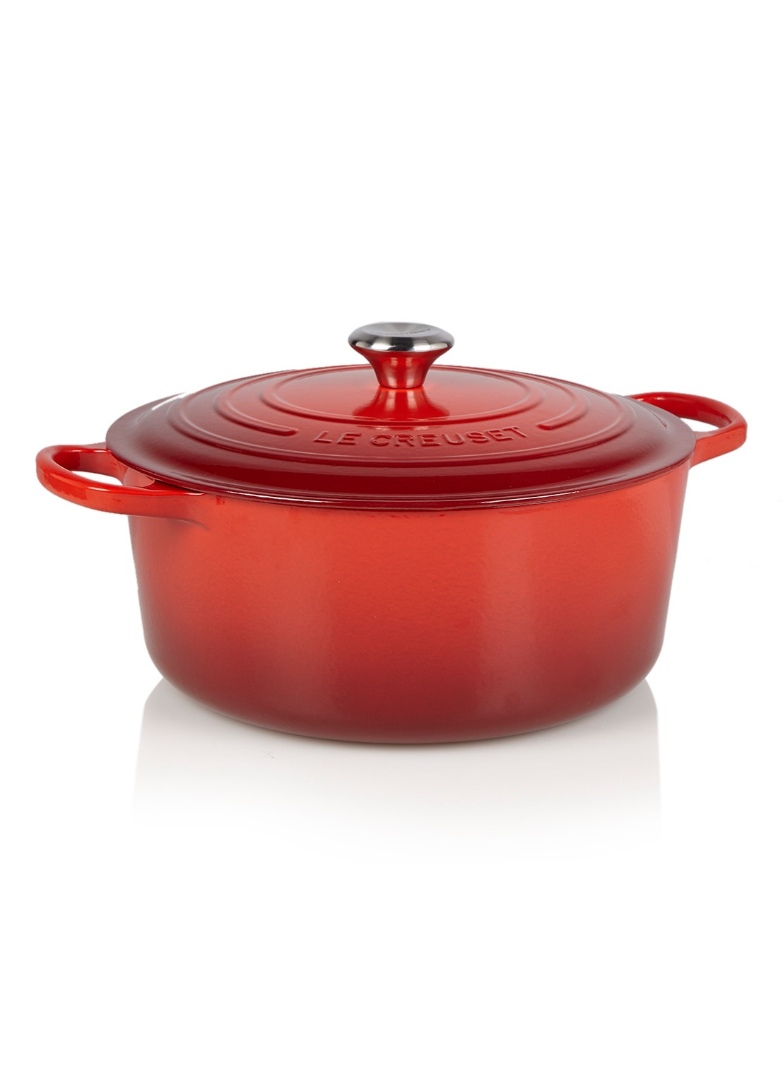 Le Creuset Signature braadpan Ø30 cm - voorkant kersenrood / rood