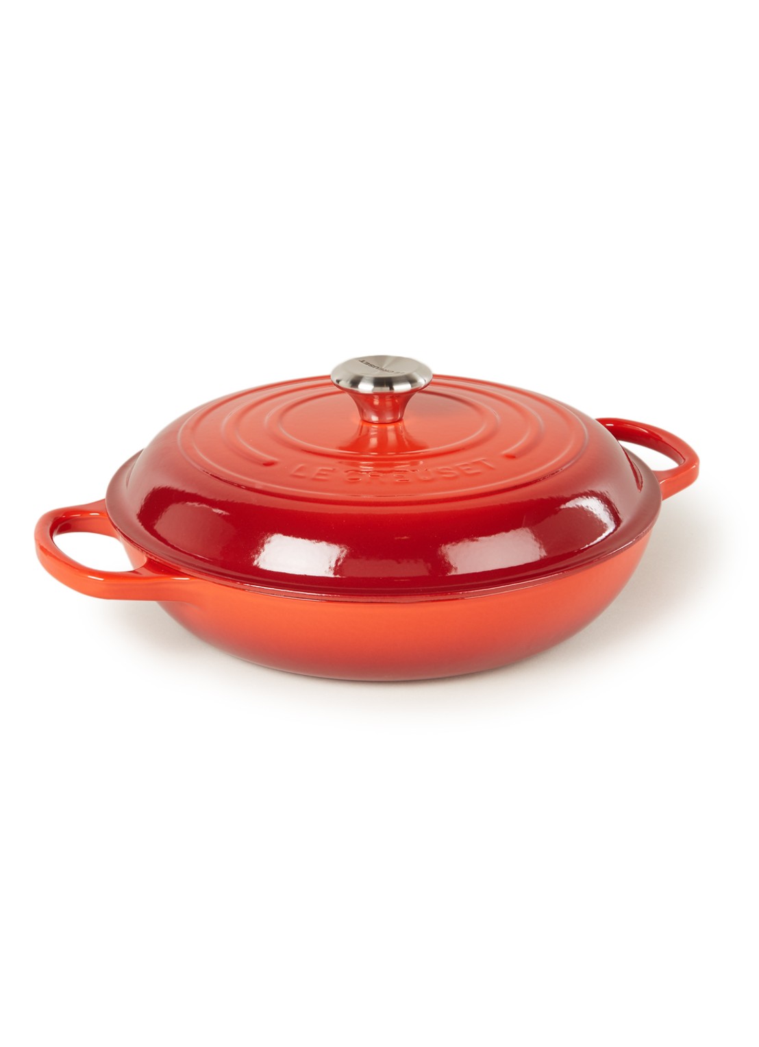 Le Creuset Signature braadpan Ø30 cm - voorkant kersenrood / rood
