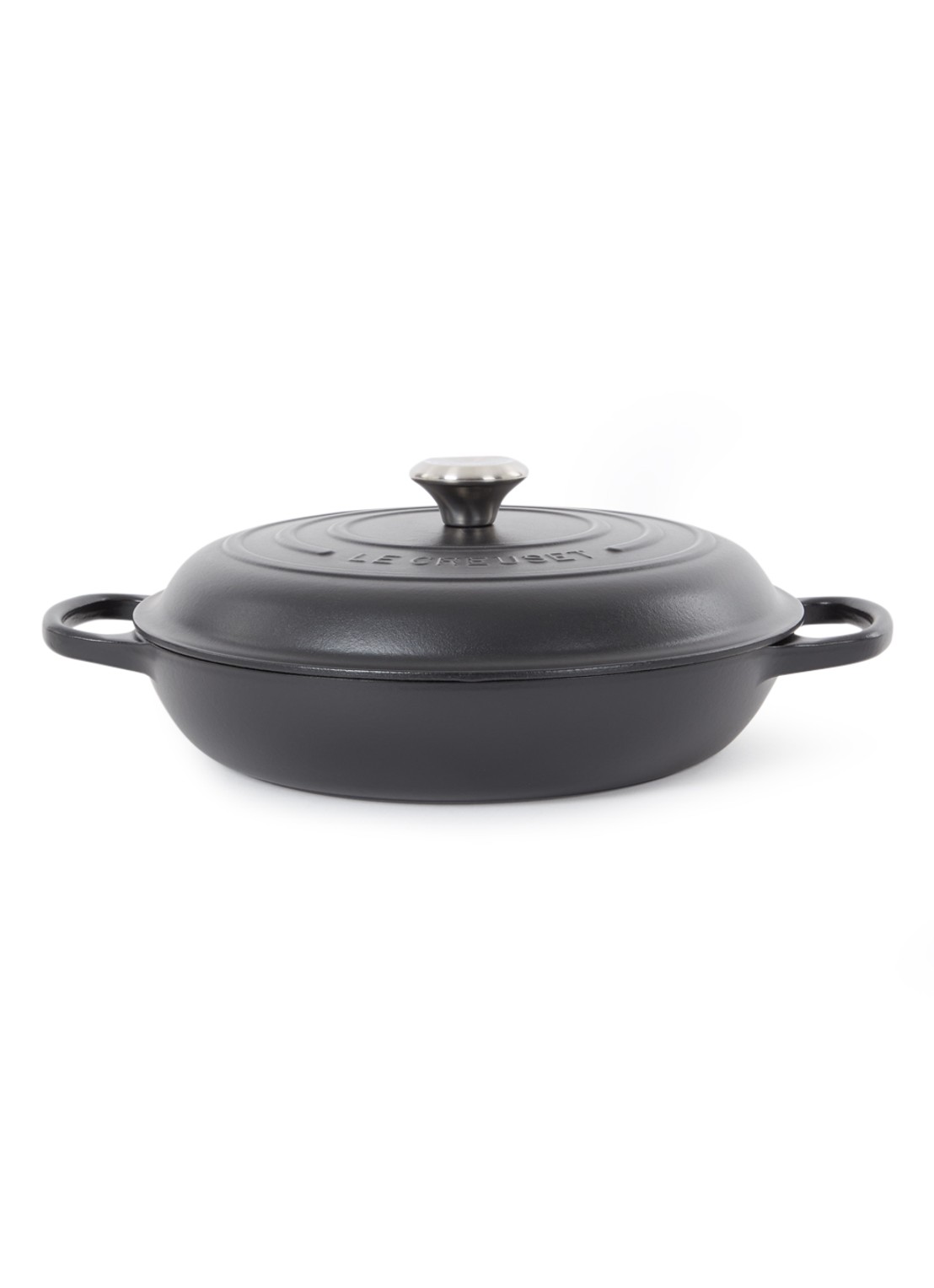 Le Creuset Signature braadpan Ø30 cm - voorkant mat zwart / zwart