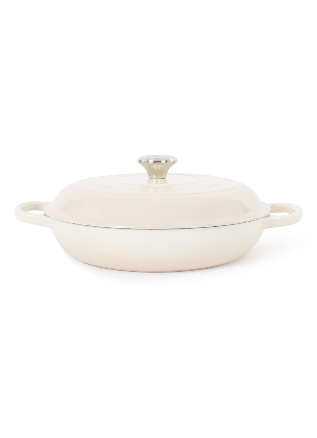 Le Creuset Signature braadpan Ø30 cm - voorkant meringue / beige