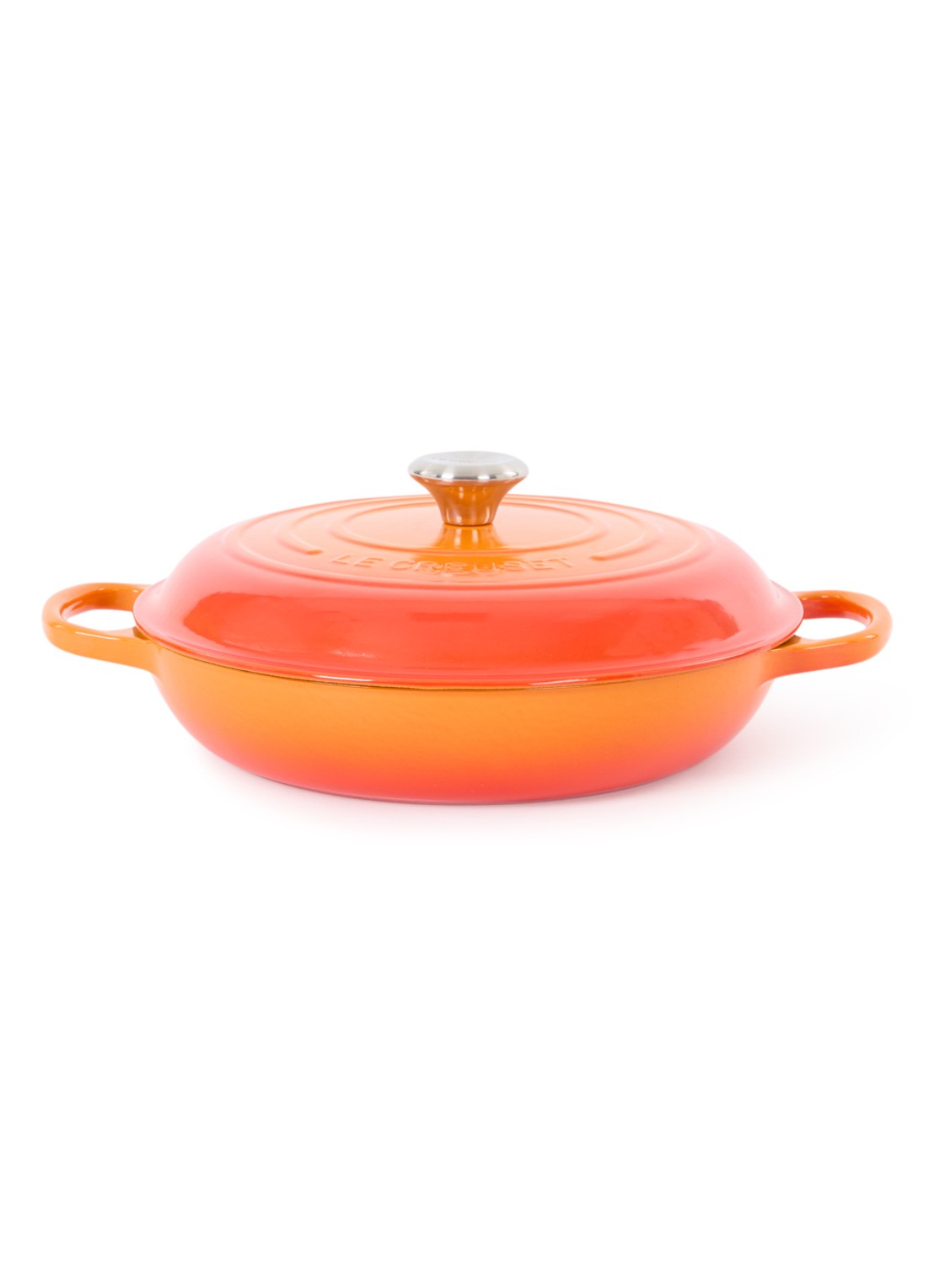 Le Creuset Signature braadpan Ø30 cm - voorkant oranjerood / oranje