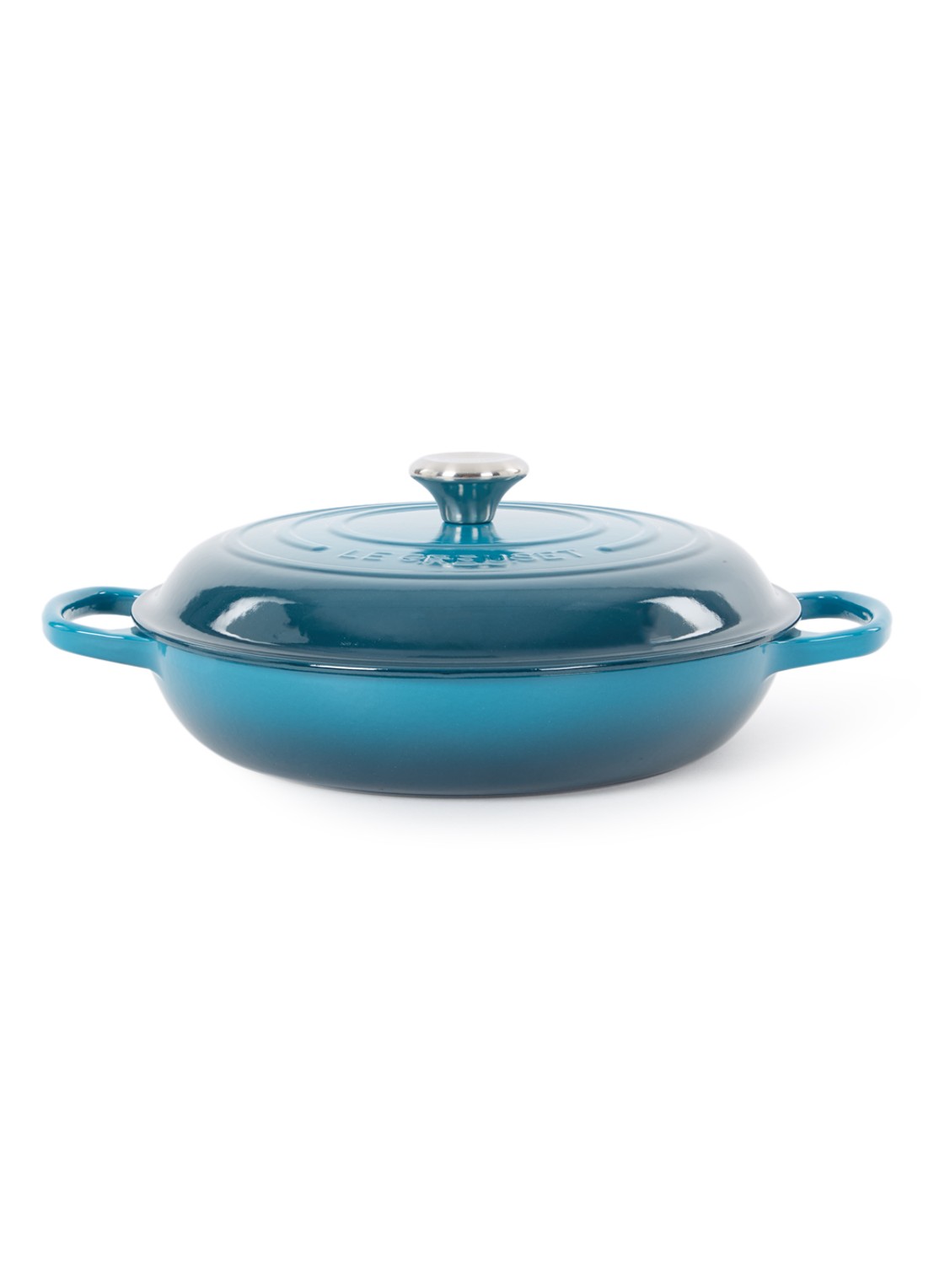 Le Creuset Signature braadpan Ø30 cm - voorkant 2 deep teal / blauw