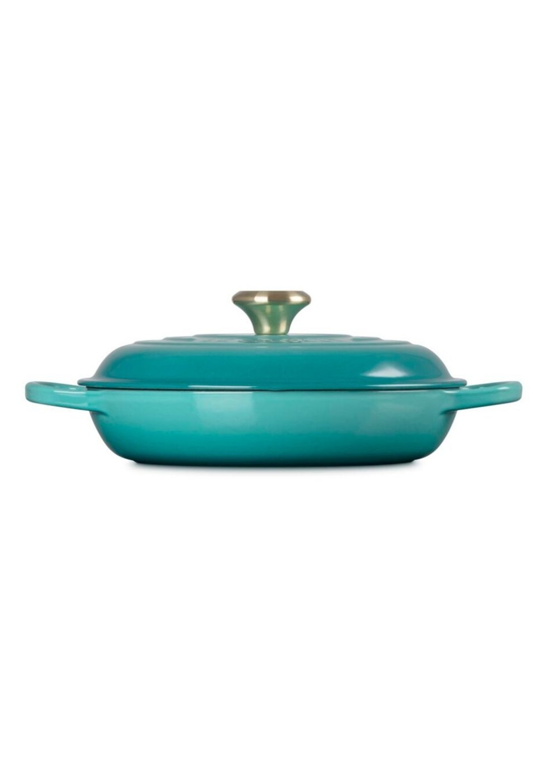 Le Creuset Signature braadpan 30 cm - voorkant 2 blauw