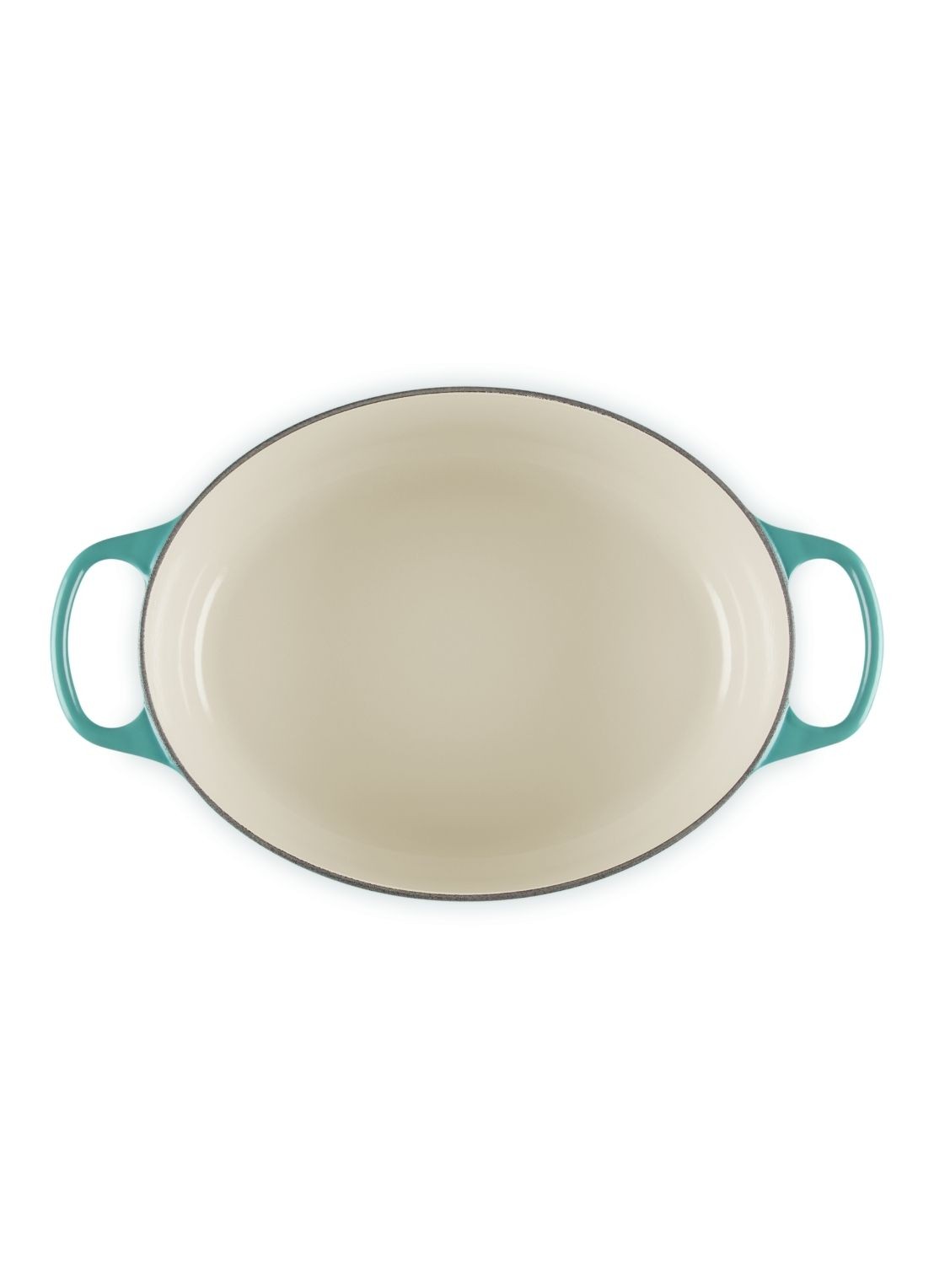 Le Creuset Signature braadpan 31 cm - achterkant blauw