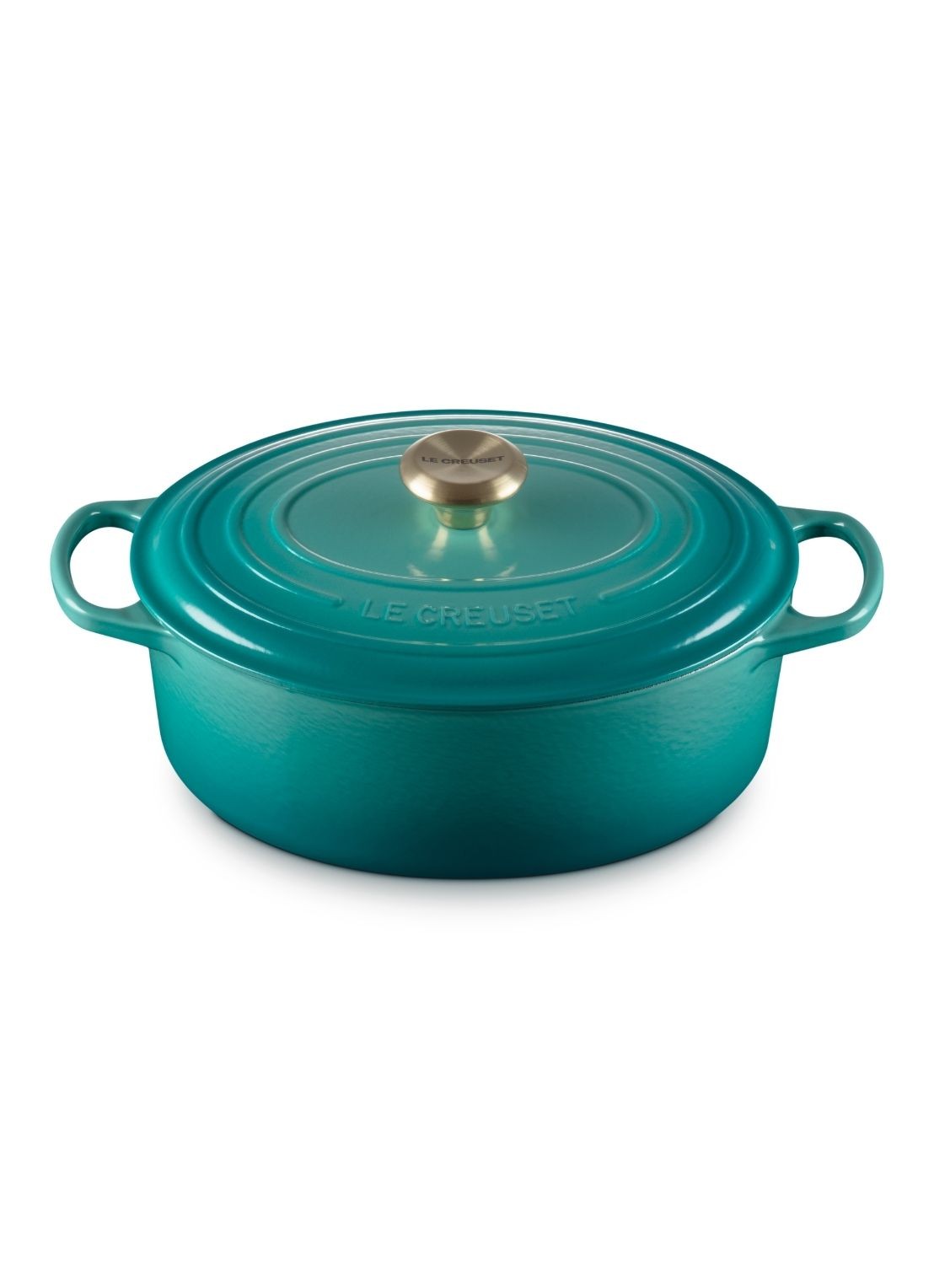 Le Creuset Signature braadpan 31 cm - voorkant 2 blauw