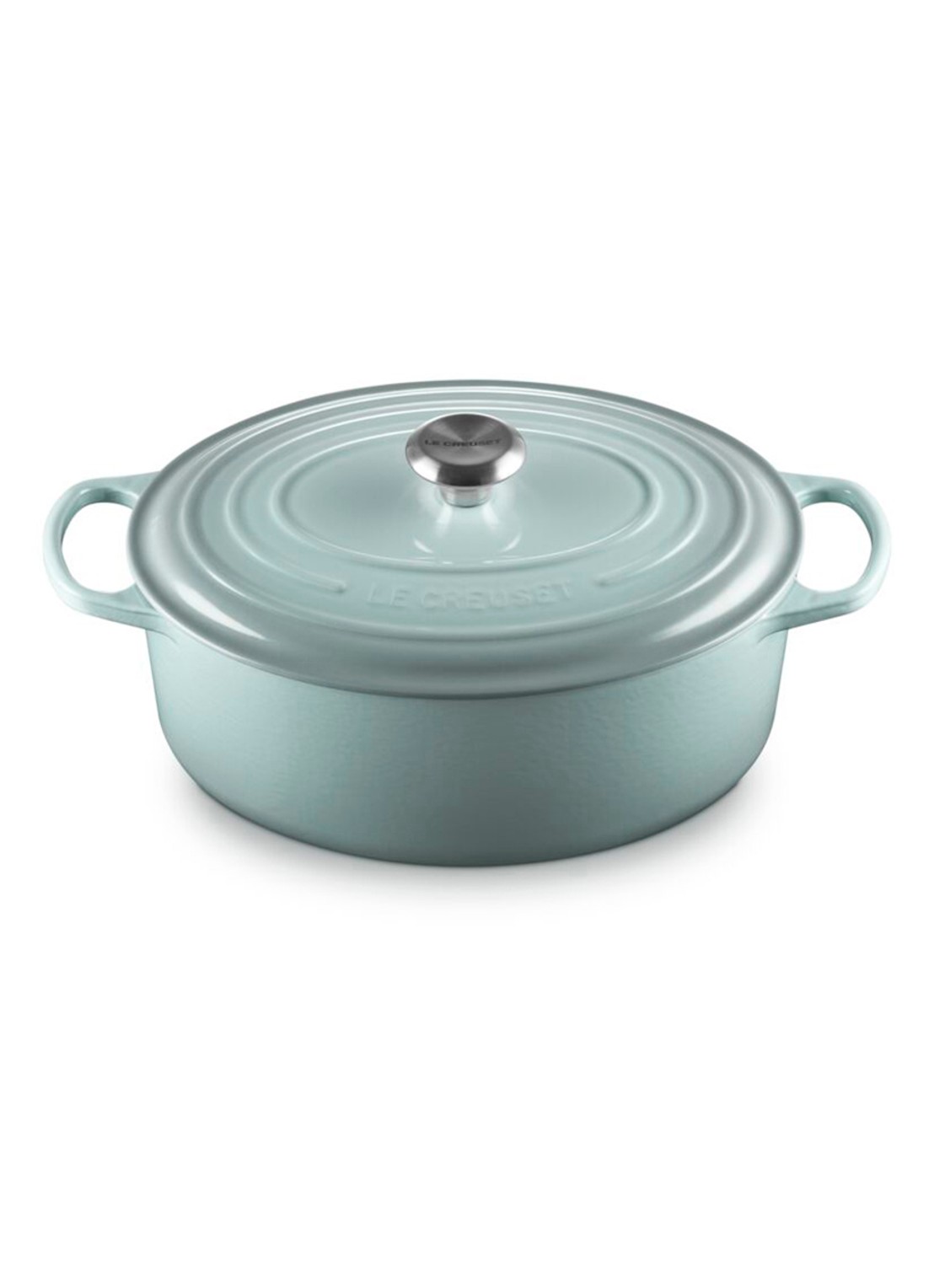 Le Creuset Signature braadpan 31 cm - voorkant 2 lichtgrijs