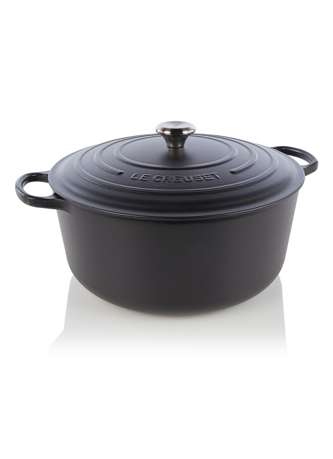Le Creuset Signature Braadpan Ø34 cm - voorkant mat zwart / zwart