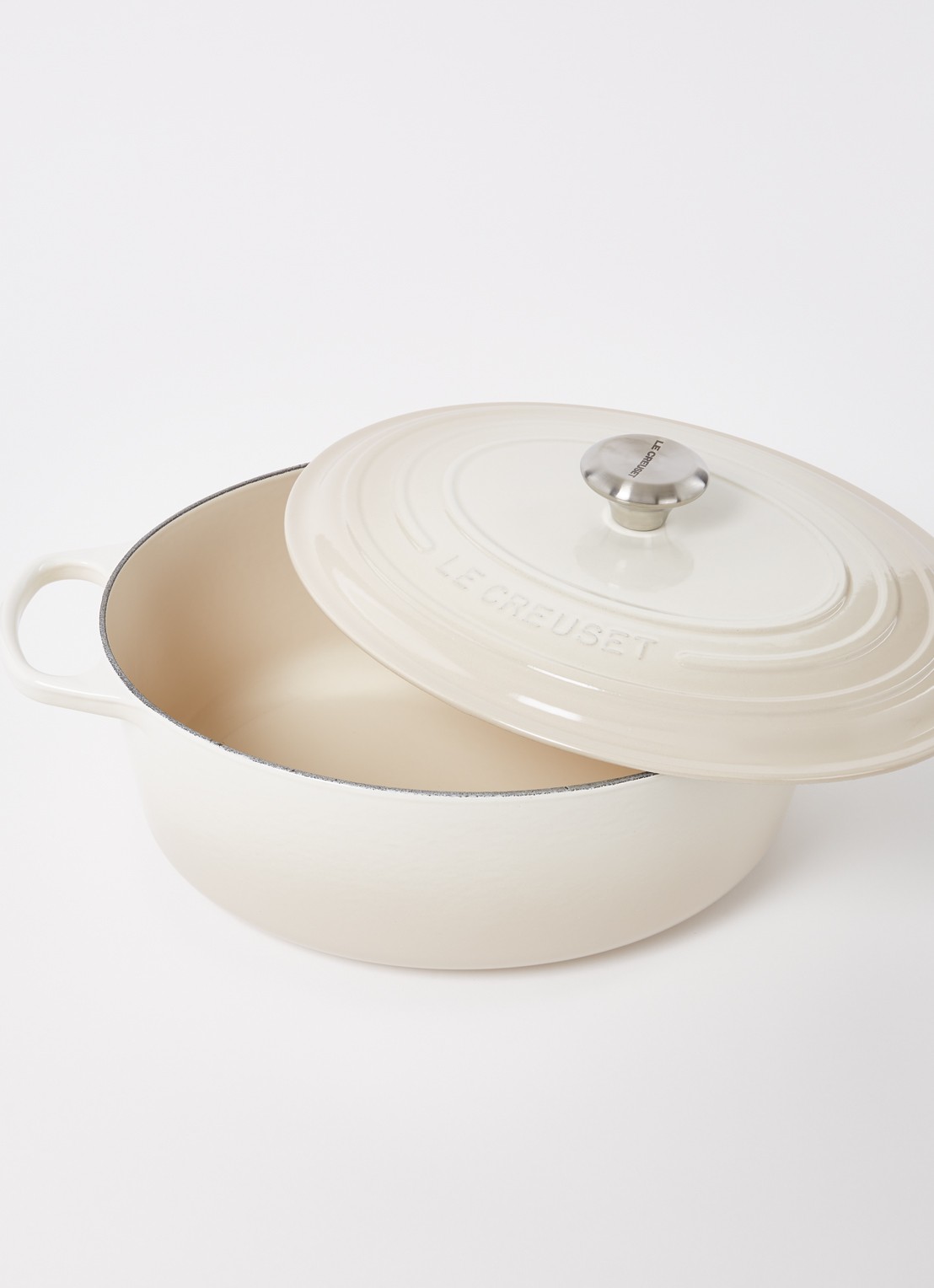 Le Creuset Signature braadpan ovaal 33 cm - detail 3 wit