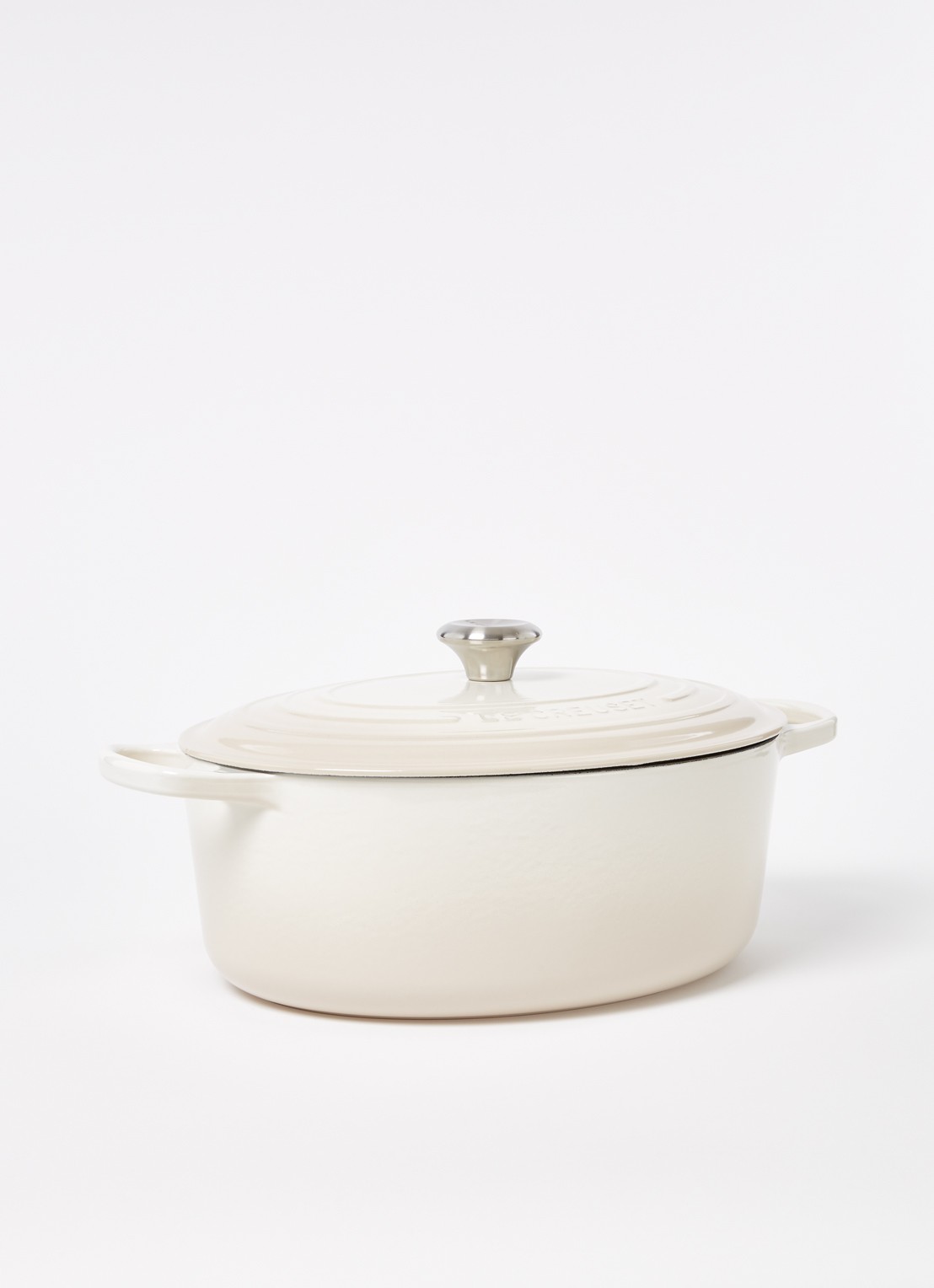 Le Creuset Signature braadpan ovaal 33 cm - voorkant 2 wit