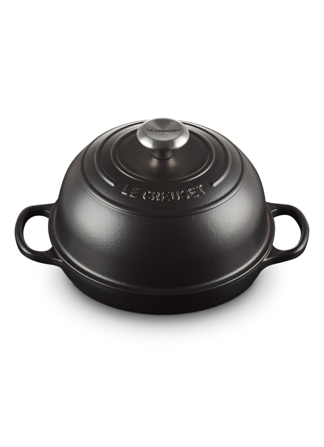 Le Creuset Signature broodpan Ø24 cm - voorkant 6 mat zwart / zwart