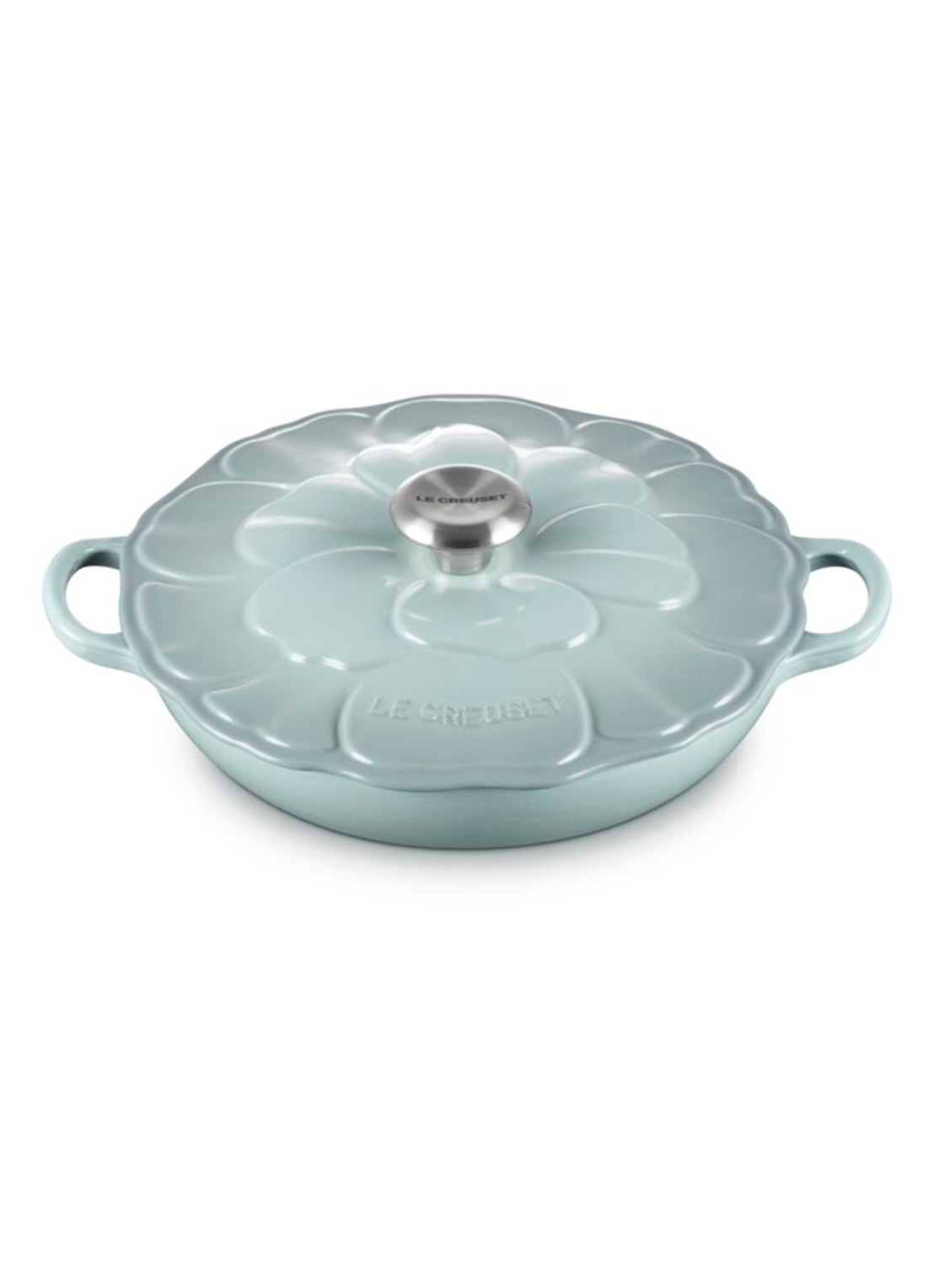 Le Creuset Signature Campagnard braadpan 26 cm - voorkant 2 lichtgrijs