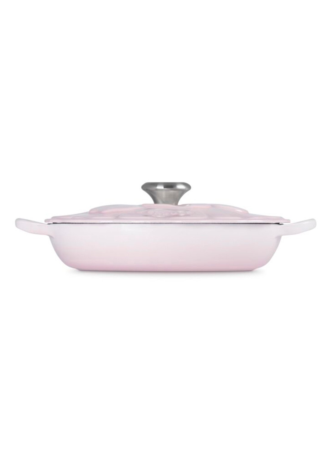 Le Creuset Signature Campagnard braadpan 26 cm - achterkant lichtroze