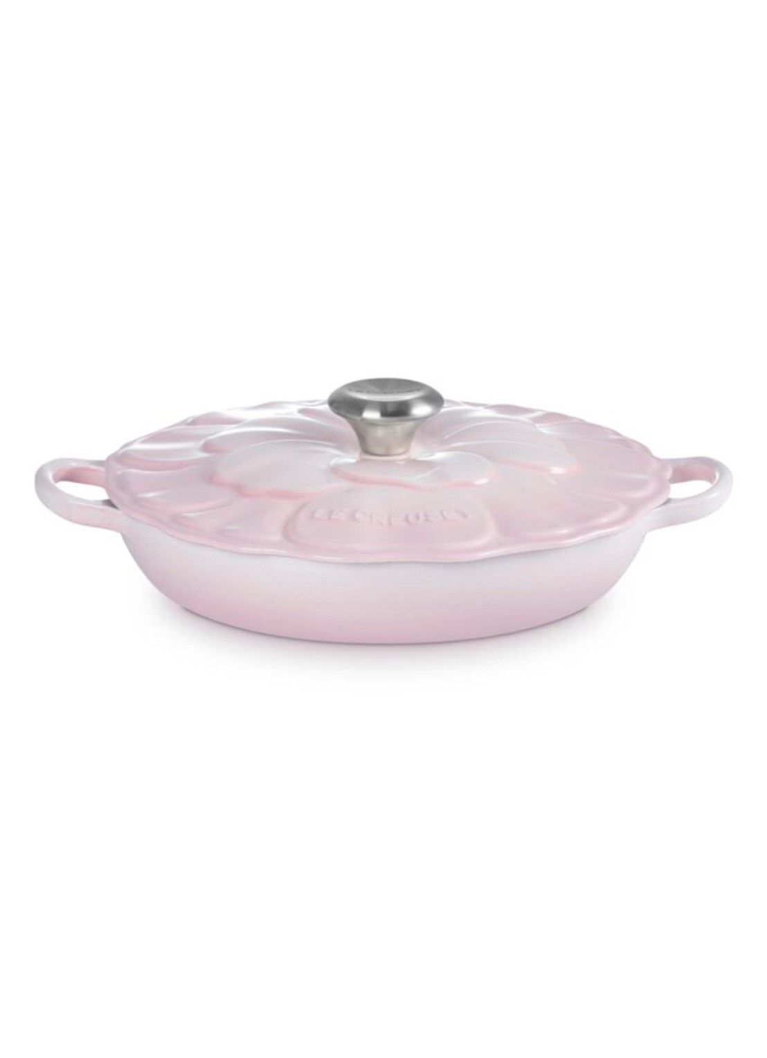Le Creuset Signature Campagnard braadpan 26 cm - voorkant 2 lichtroze