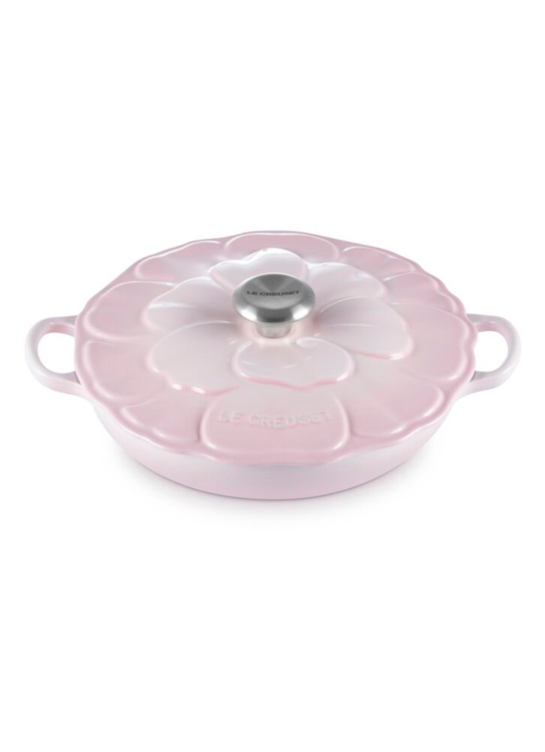 Le Creuset Signature Campagnard braadpan 26 cm - voorkant 3 lichtroze
