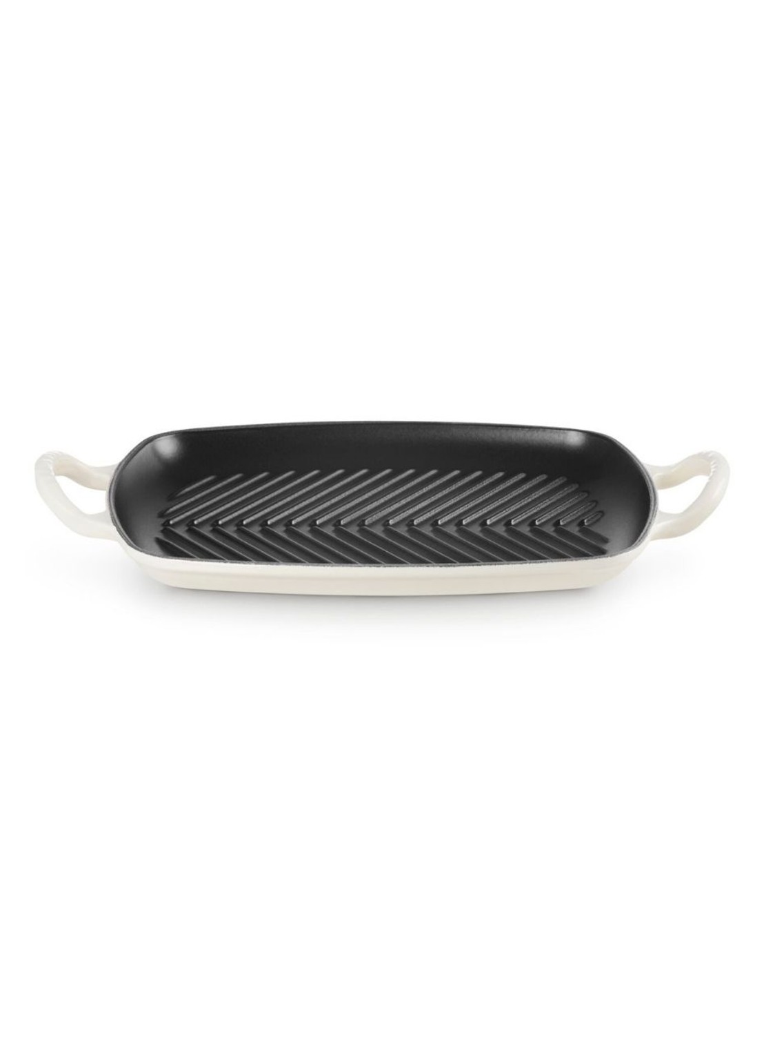 Le Creuset Signature grill 30 cm - voorkant 3 gebroken wit