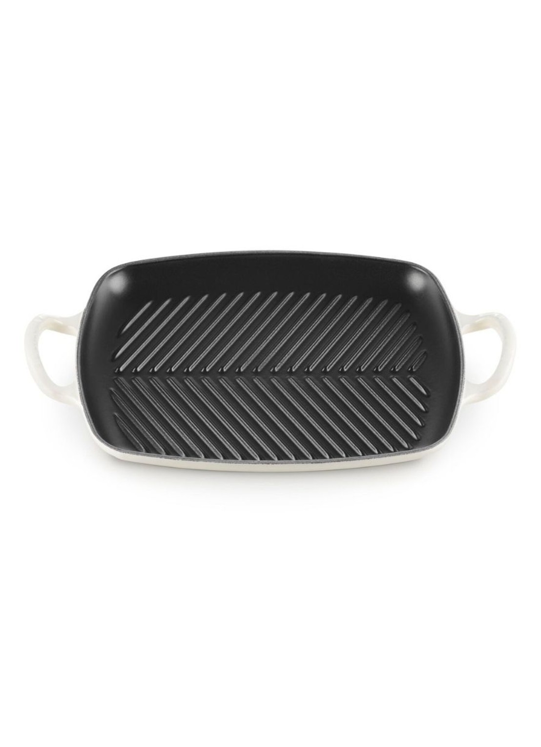 Le Creuset Signature grill 30 cm - voorkant 4 gebroken wit