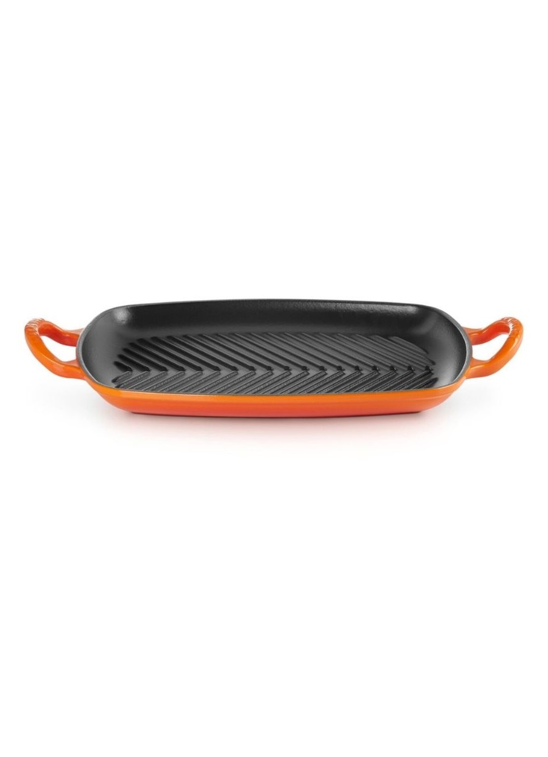 Le Creuset Signature grill 30 cm - voorkant 2 oranjerood